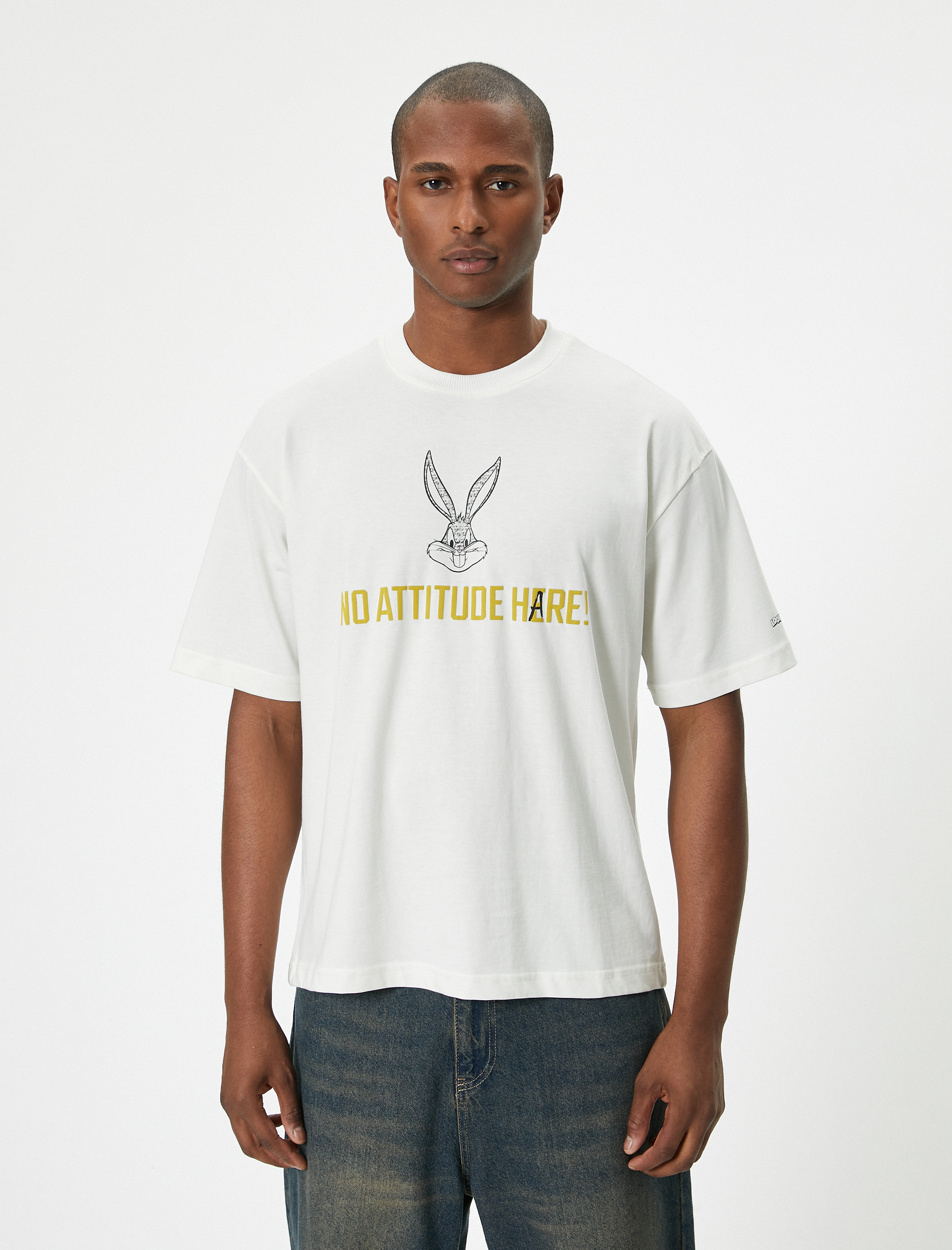   Bugs Bunny Oversize Tişört Lisanslı Arkası Baskılı