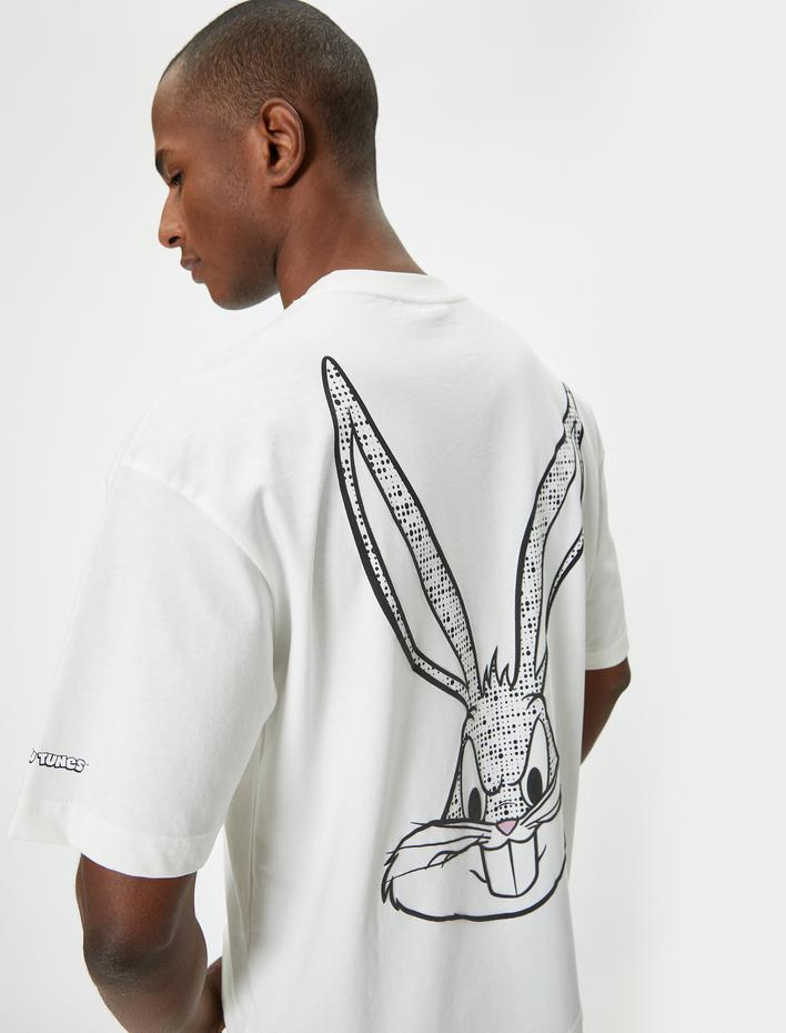  Bugs Bunny Oversize Tişört Lisanslı Arkası Baskılı