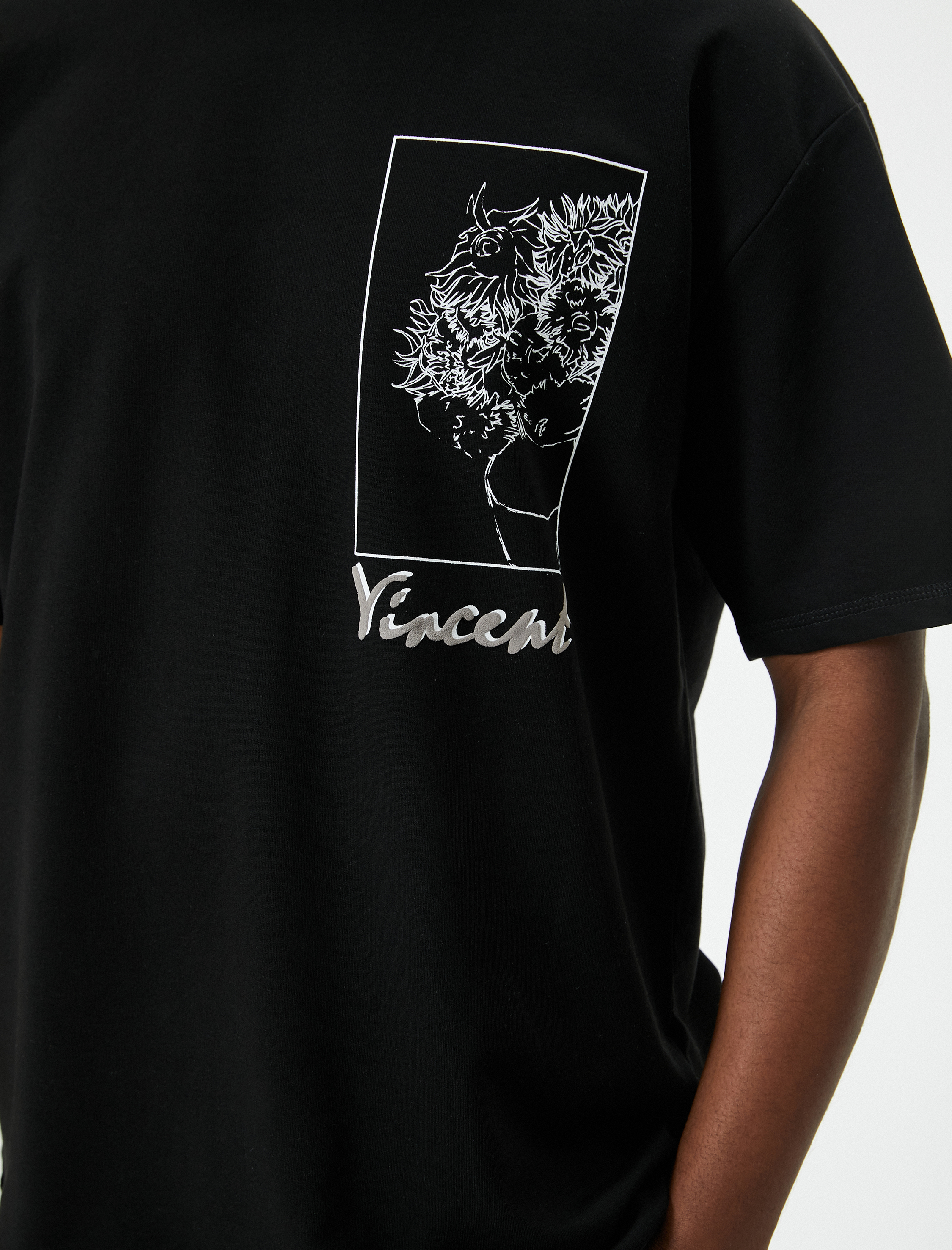   Vincent Van Gogh Oversize Tişört Lisanslı Arkası Baskılı