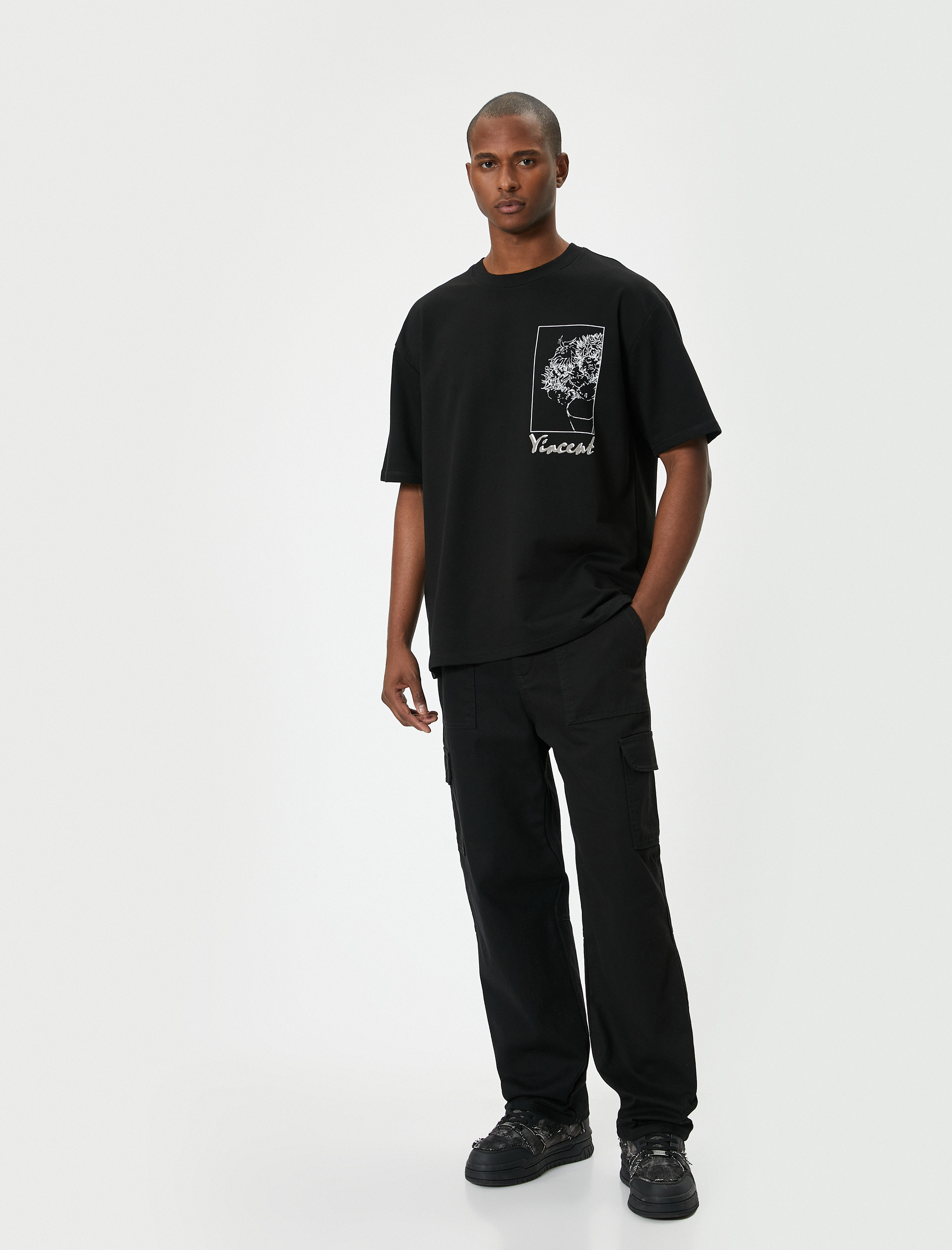   Vincent Van Gogh Oversize Tişört Lisanslı Arkası Baskılı