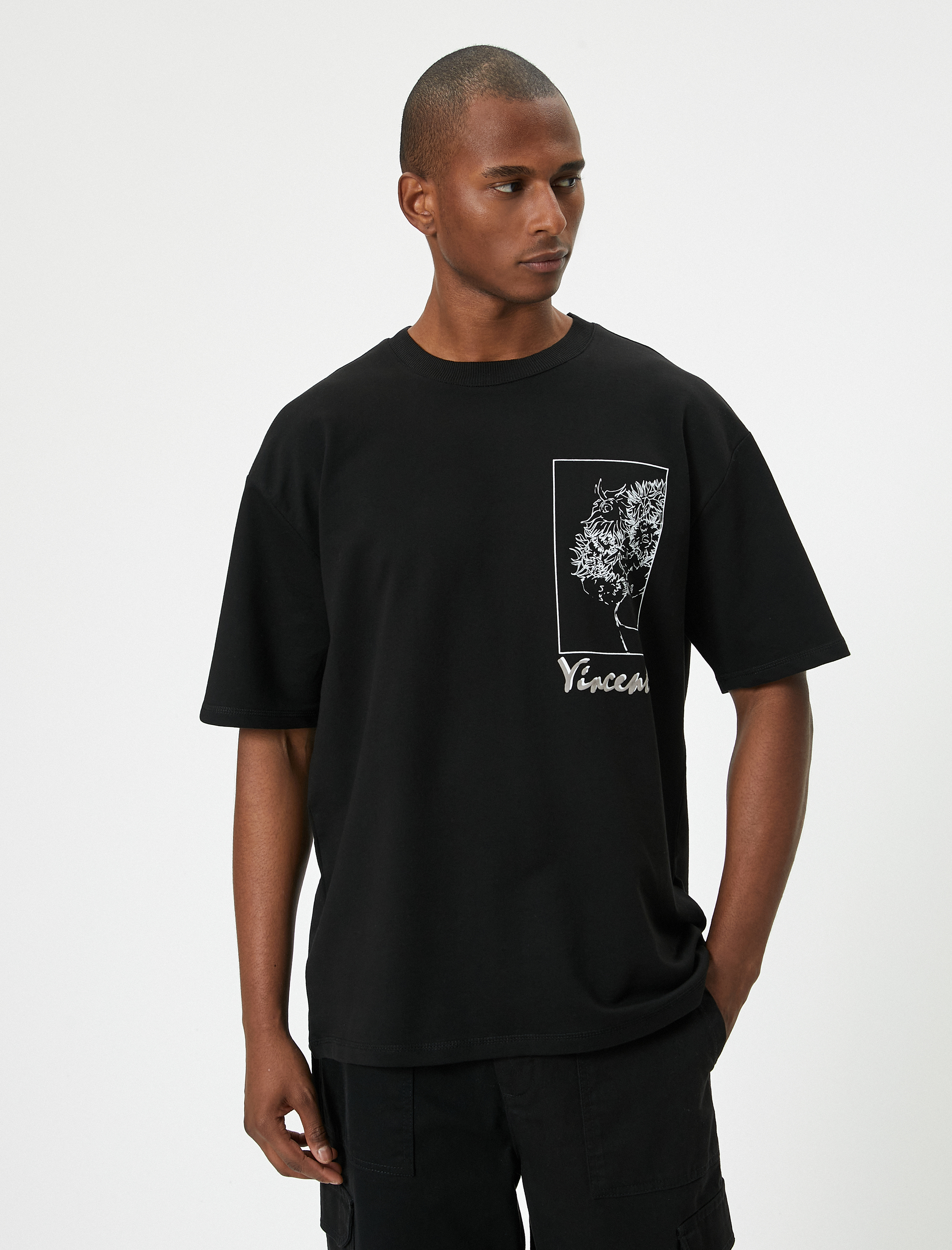   Vincent Van Gogh Oversize Tişört Lisanslı Arkası Baskılı