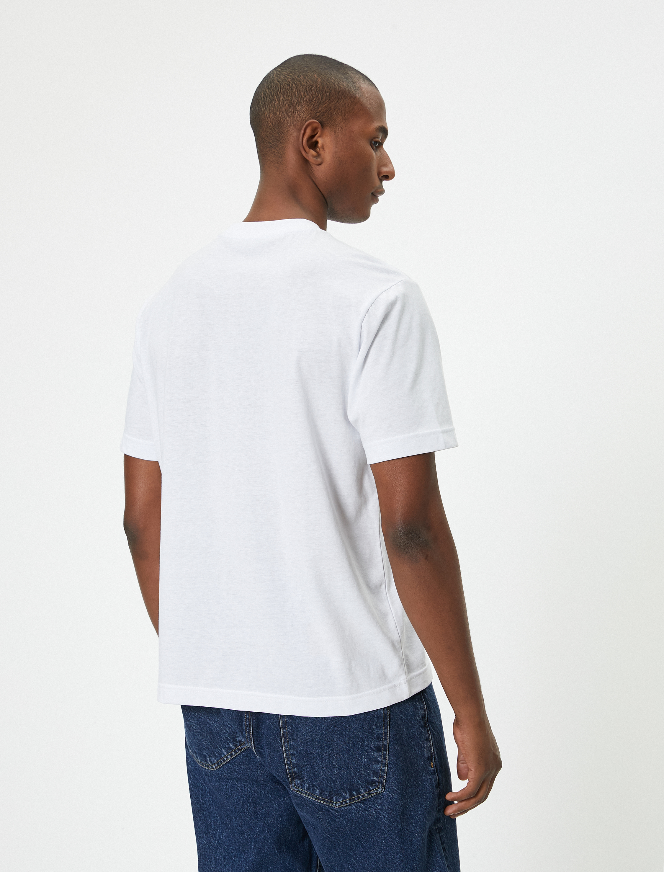   Cumhuriyet Nakışlı Tişört Bisiklet Yaka Kısa Kollu