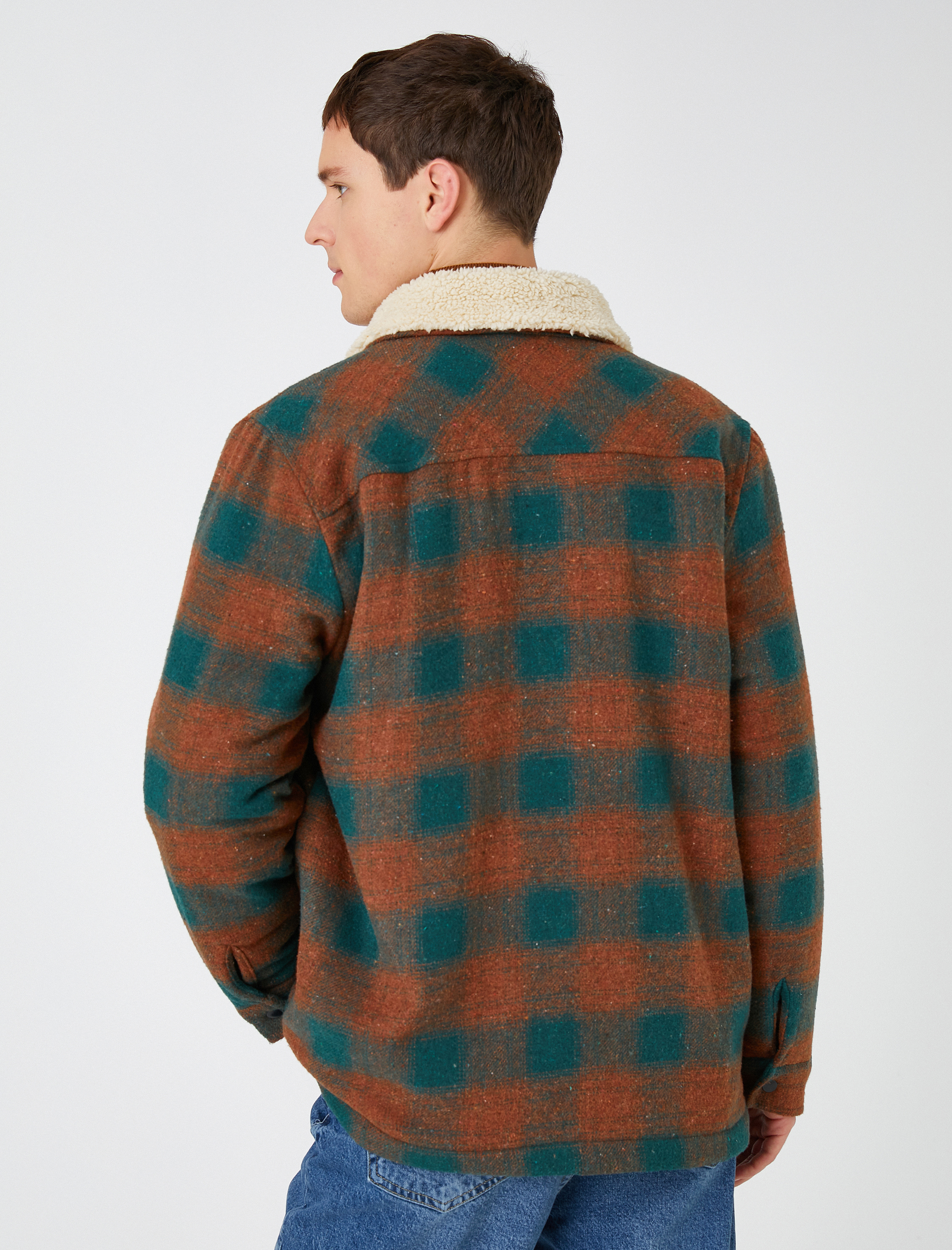   Oduncu Gömlek Ceket Yaka Detaylı Cepli Çıtçıtlı