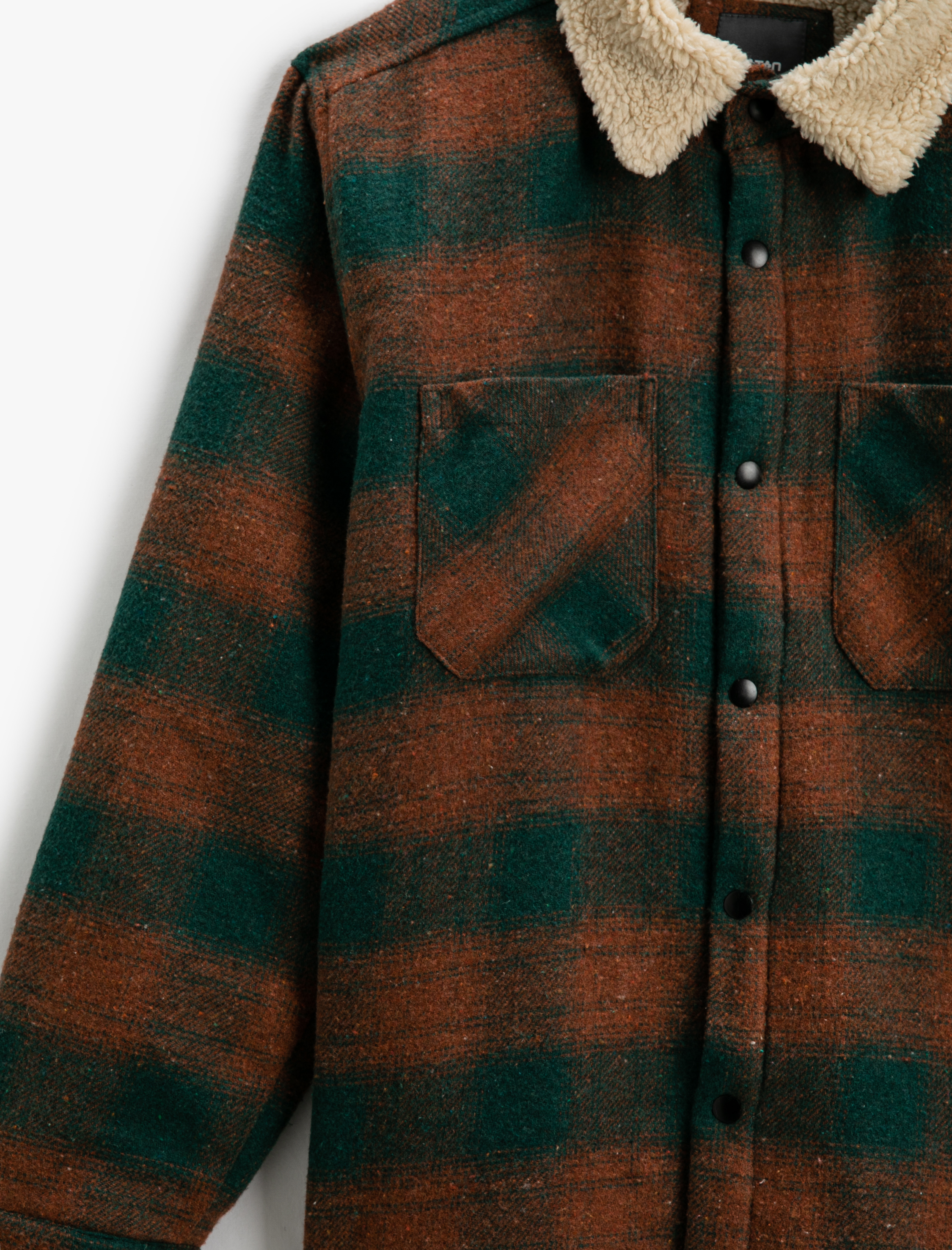   Oduncu Gömlek Ceket Yaka Detaylı Cepli Çıtçıtlı