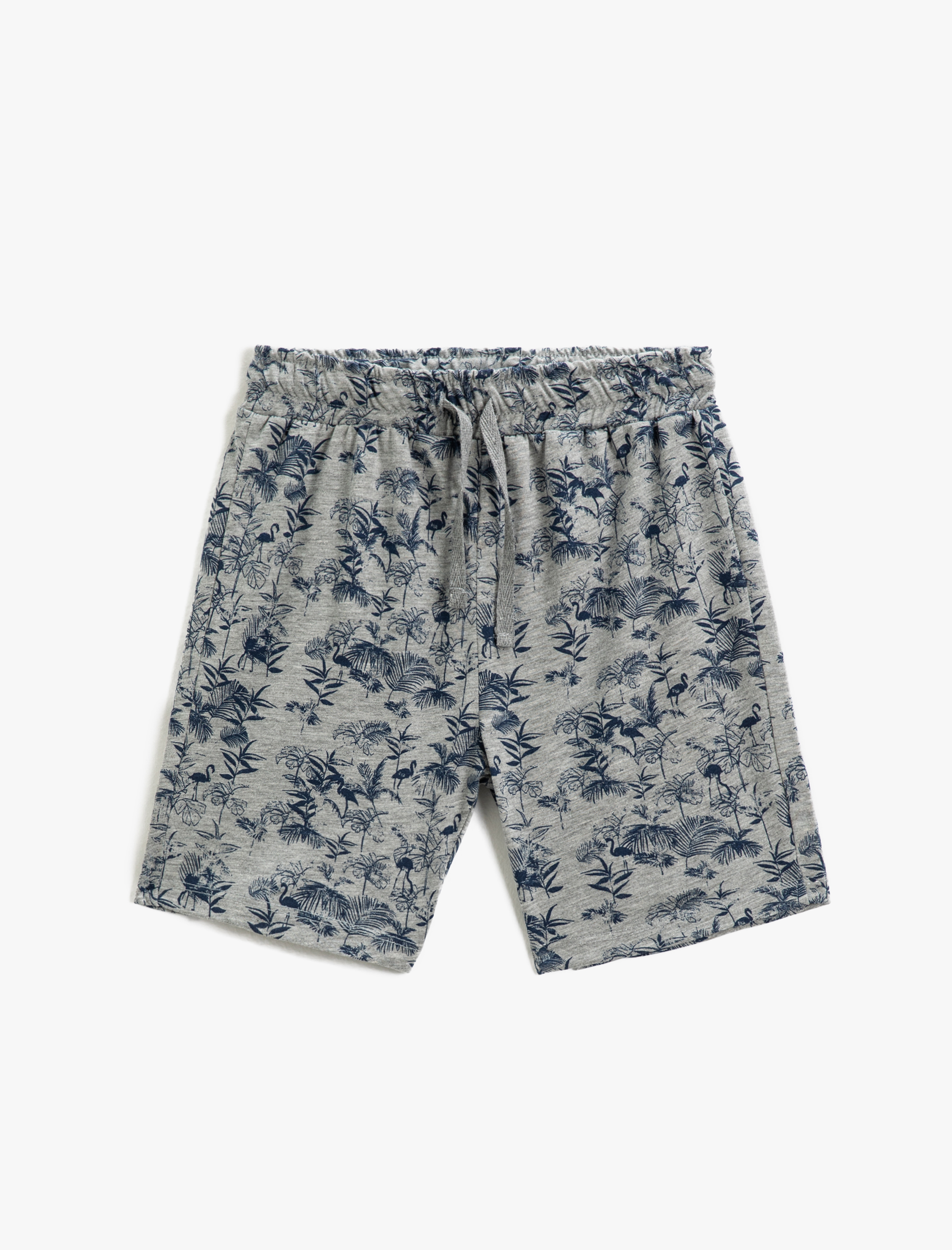  Erkek Çocuk Çiçek Baskılı Şort Beli Bağlamalı