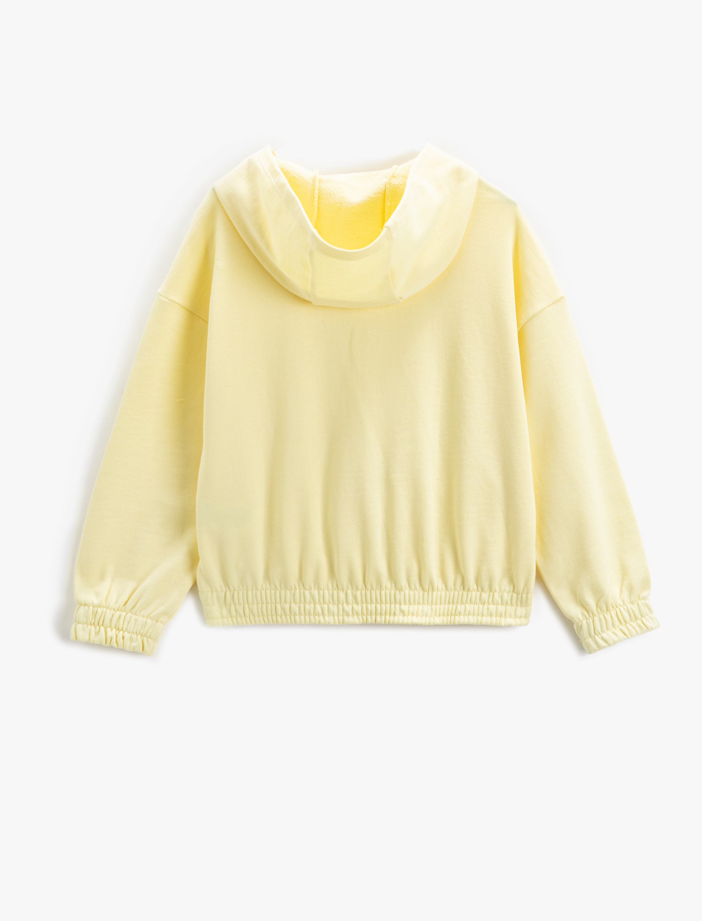  Kız Çocuk Fermuarlı Sweatshirt Kapşonlu Uzun Kollu Cepli