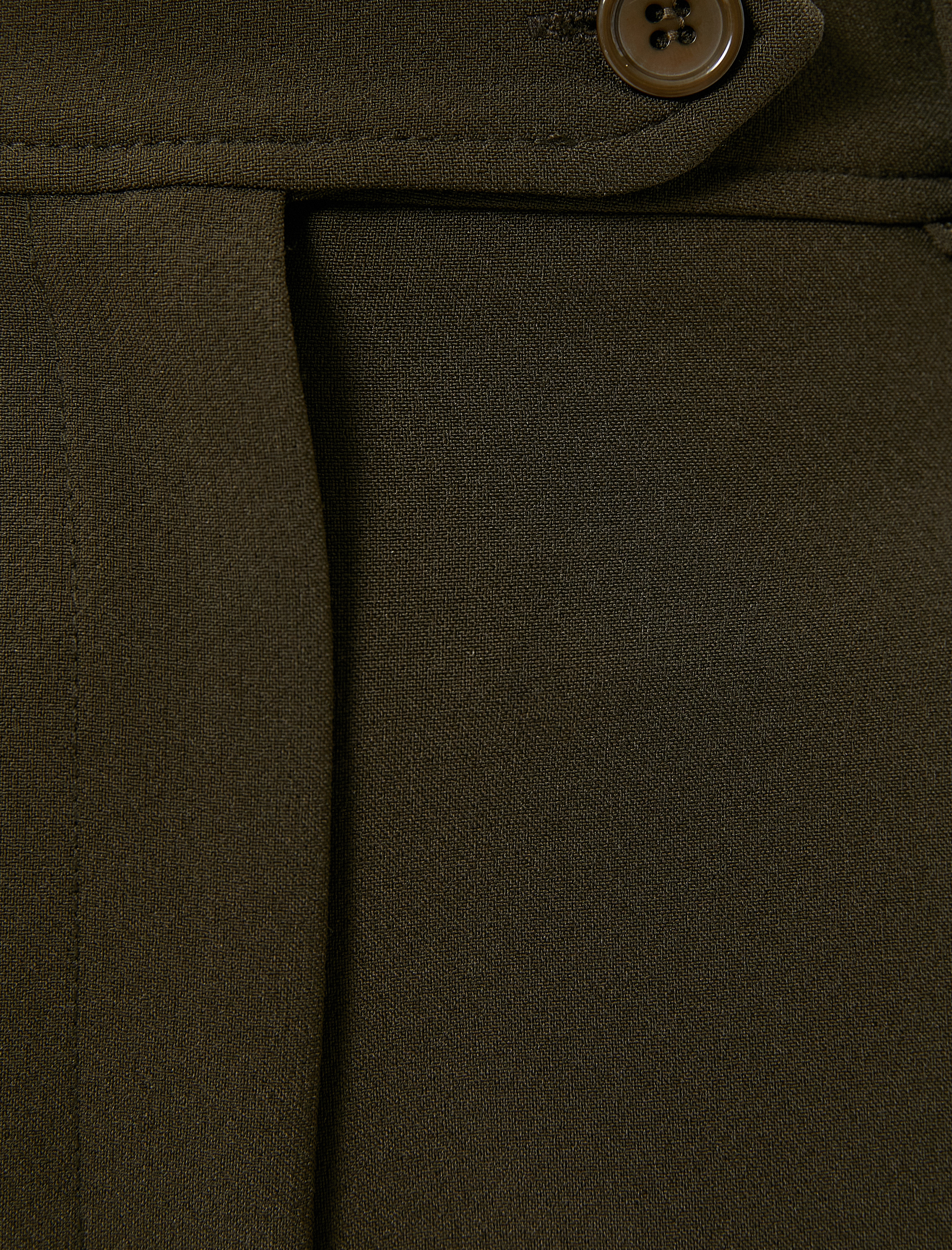 Kumaş Pantolon Yüksek Bel Düğme Detaylı