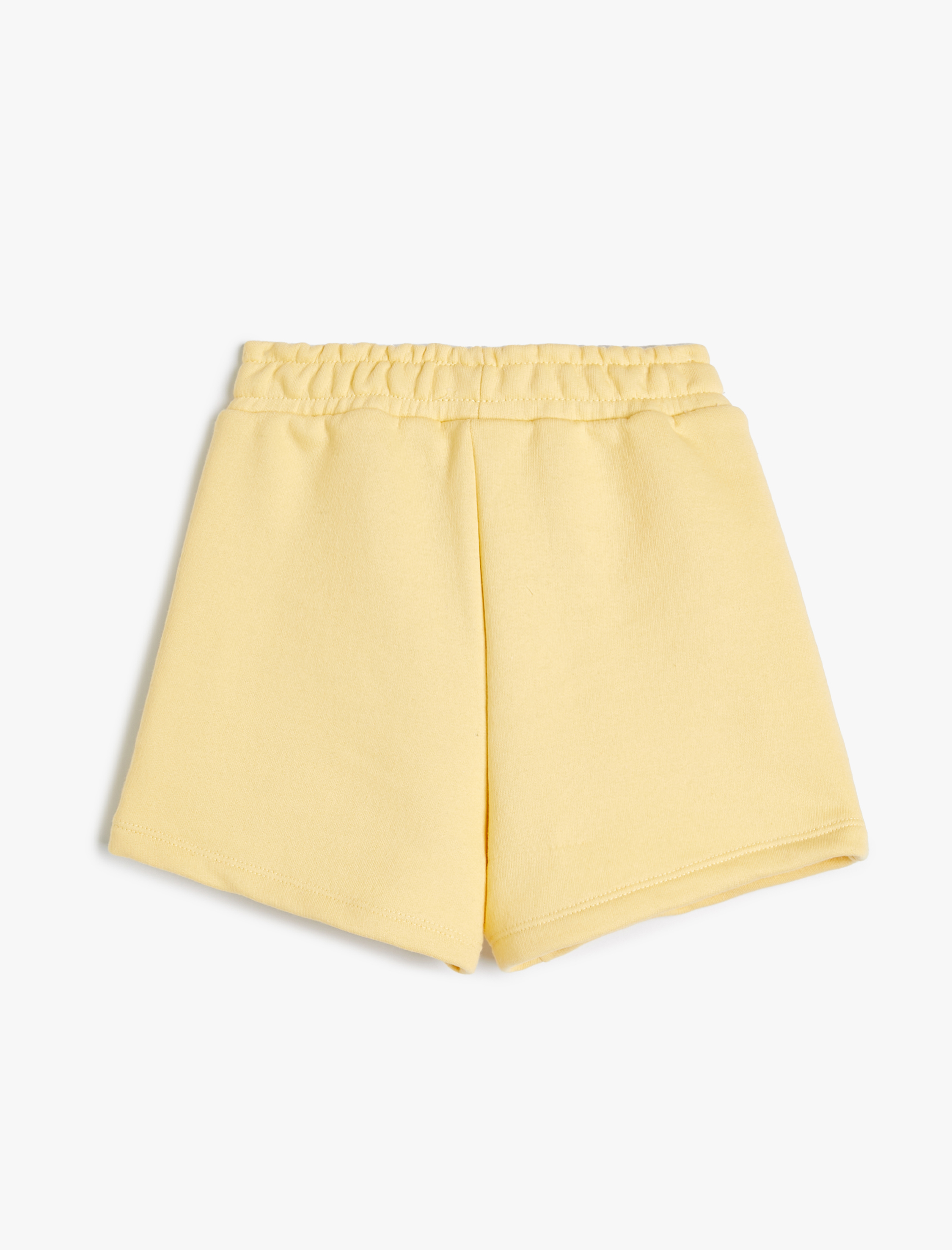  Kız Çocuk Şort Beli Bağlamalı Lastikli Cepli Çiçek Baskı Detaylı