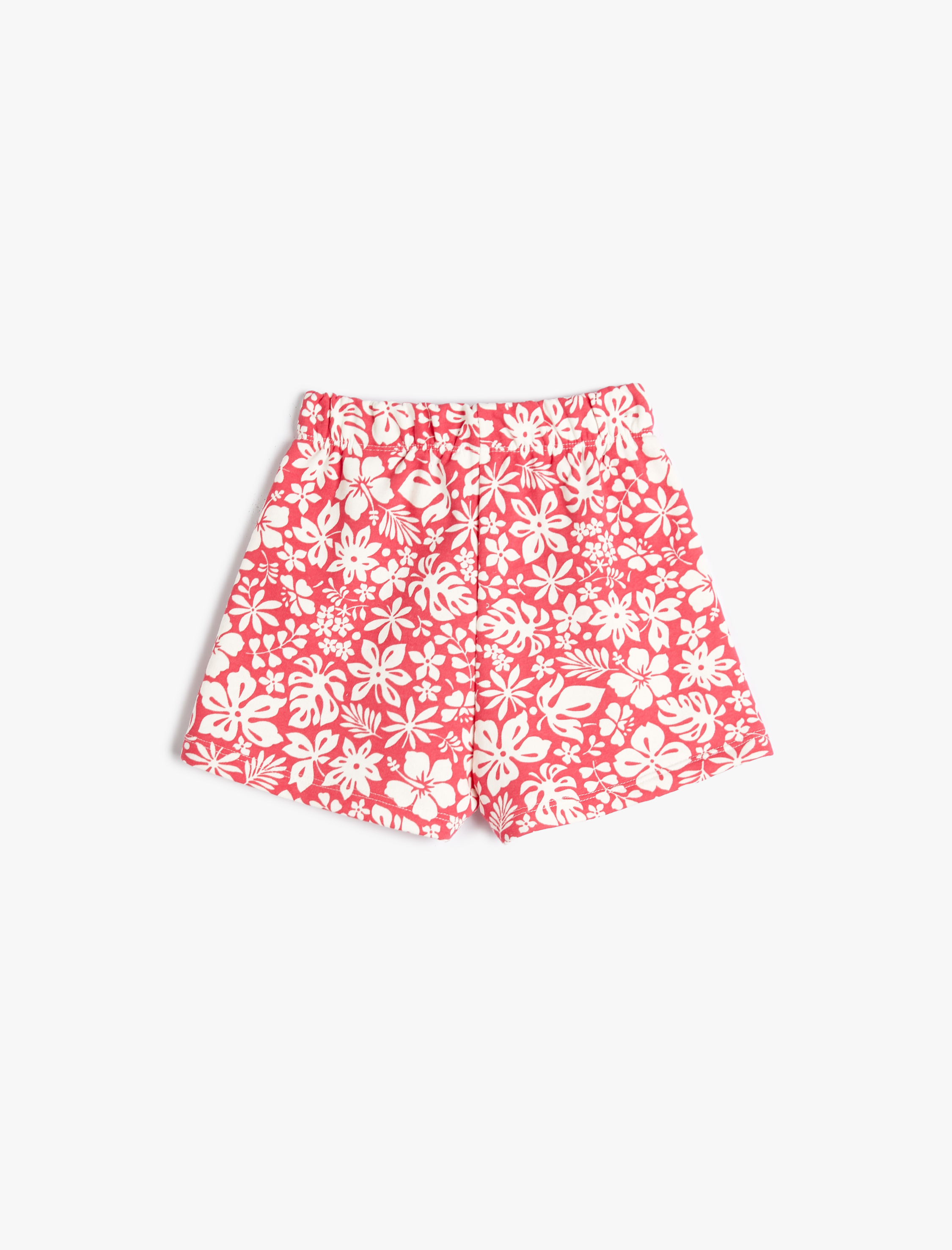  Kız Çocuk Çiçekli Şort Beli Bağlamalı