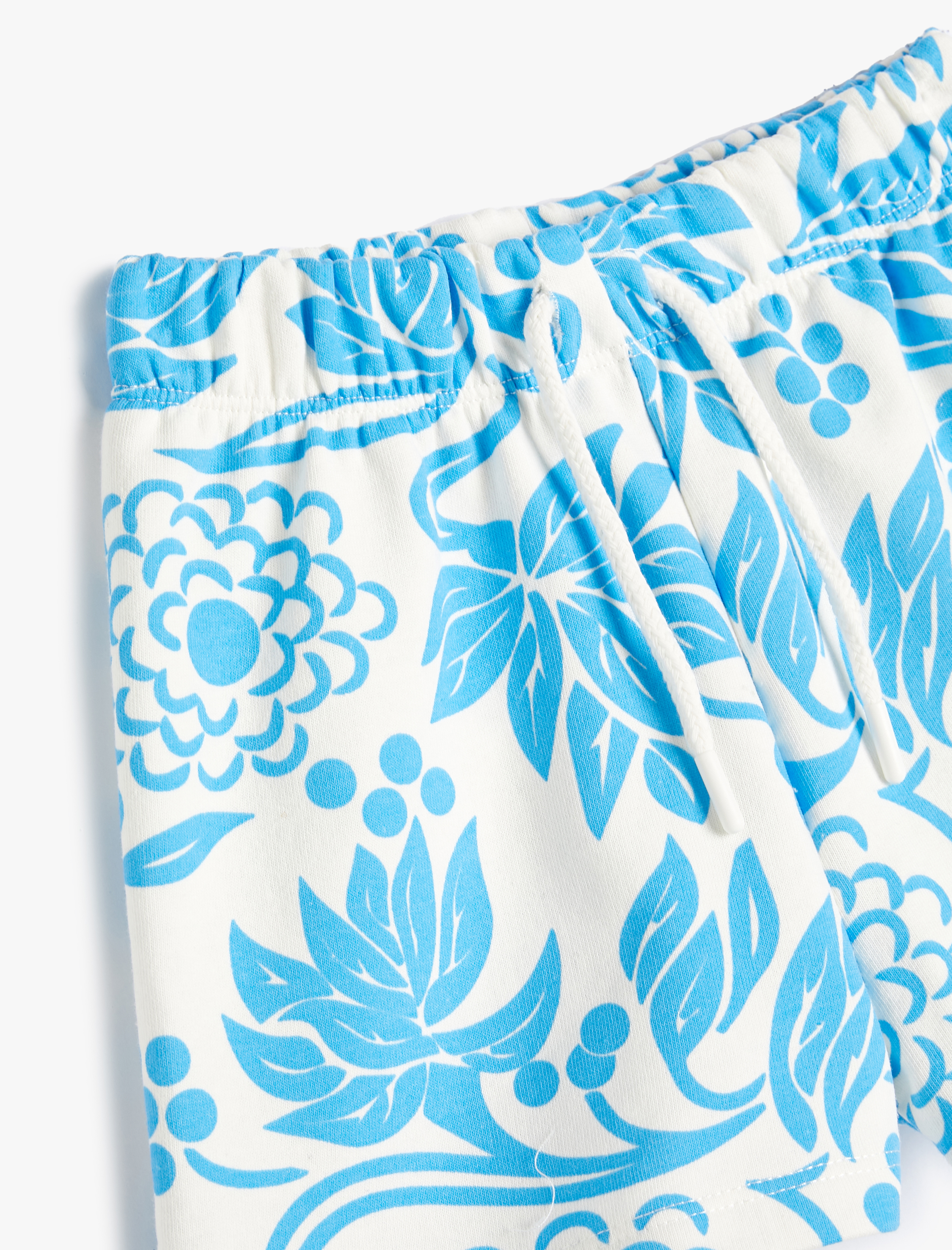  Kız Çocuk Çiçekli Şort Beli Bağlamalı