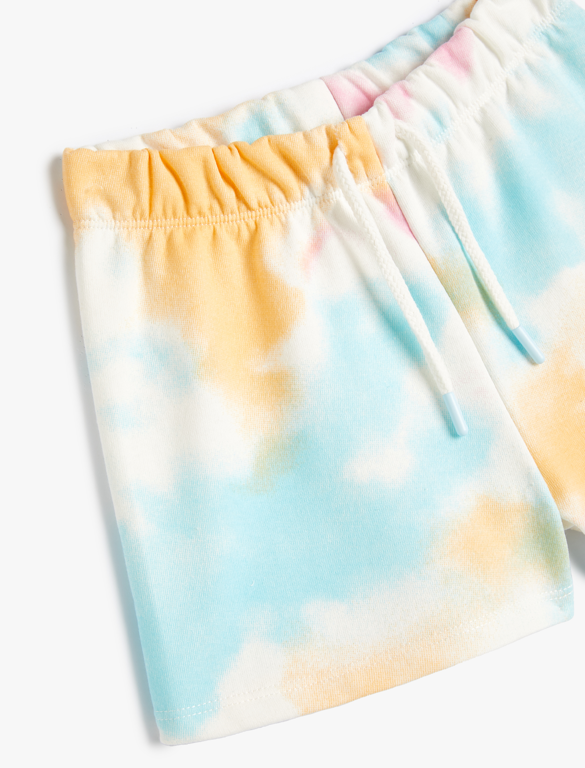  Kız Çocuk Şort Batik Desenli Beli Bağlamalı