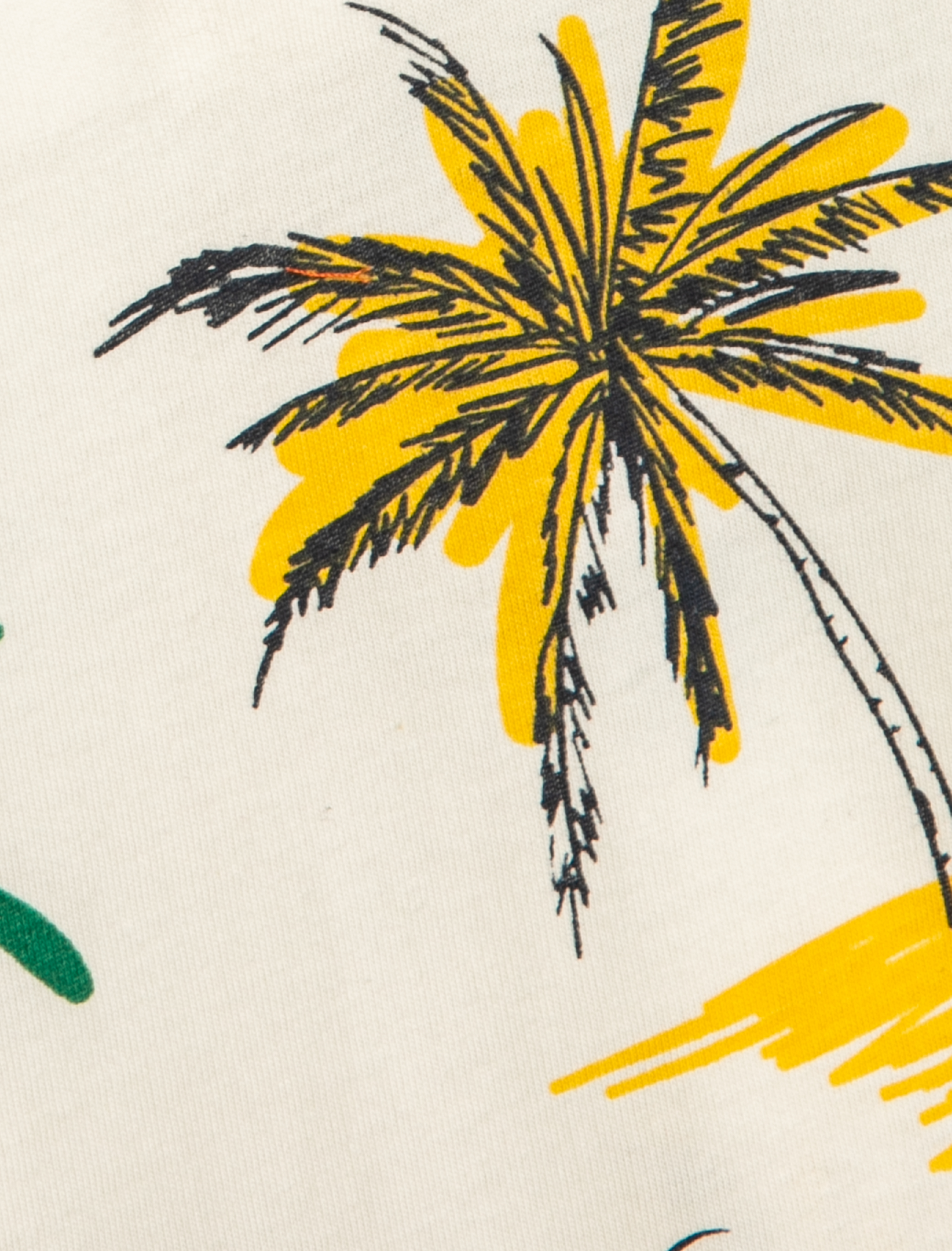  Erkek Çocuk Polo Tişört Kısa Kollu Palmiye Baskılı Pamuklu