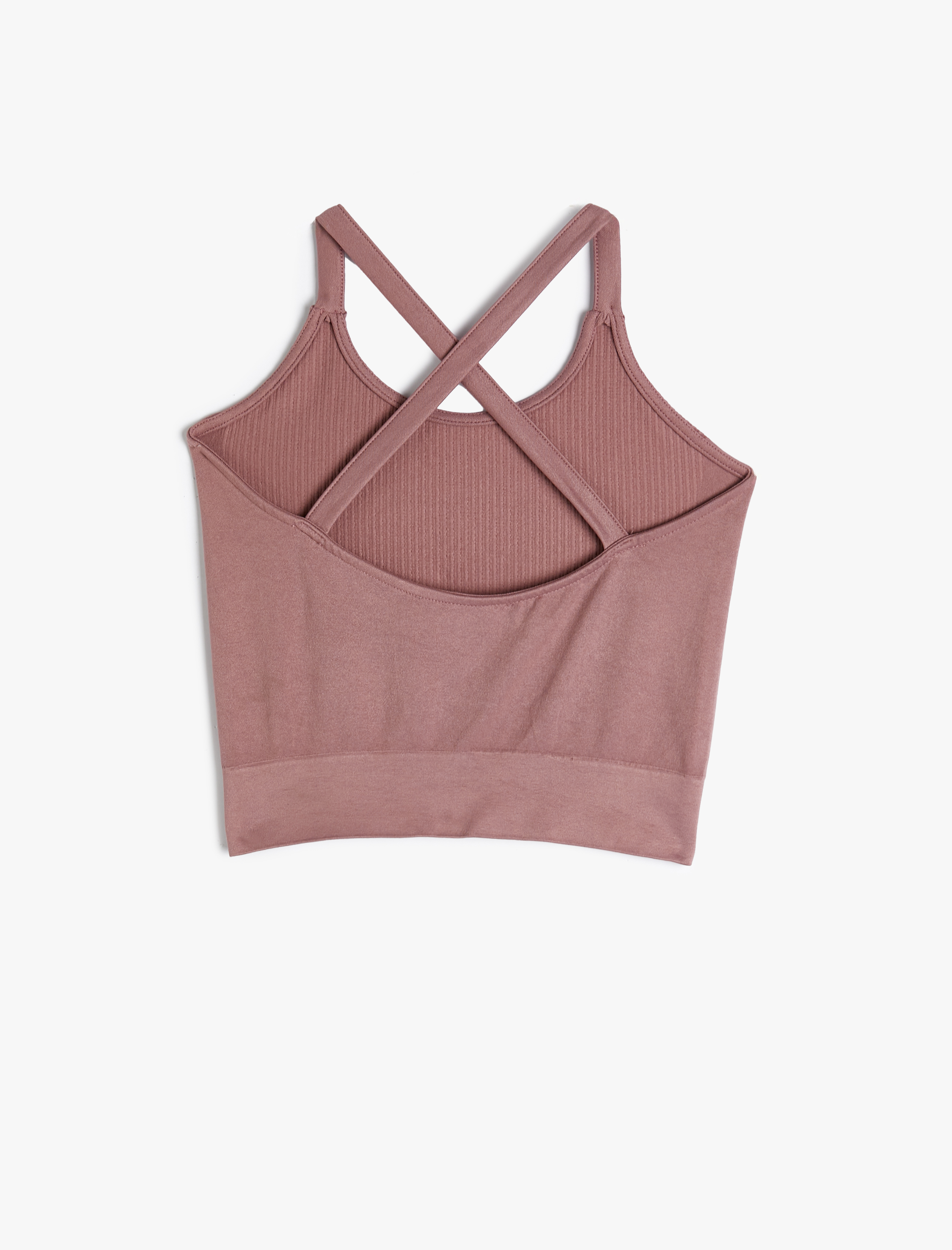   İnce Çapraz Askılı Sporcu Sütyeni Kapsız Slim Fit