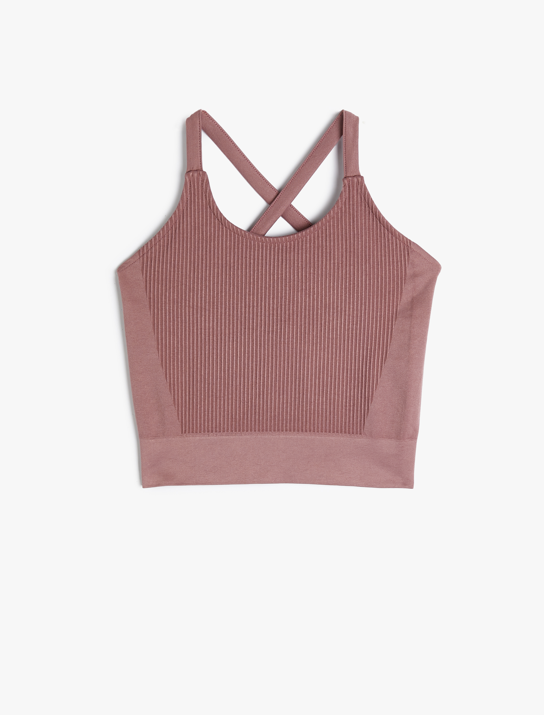   İnce Çapraz Askılı Sporcu Sütyeni Kapsız Slim Fit