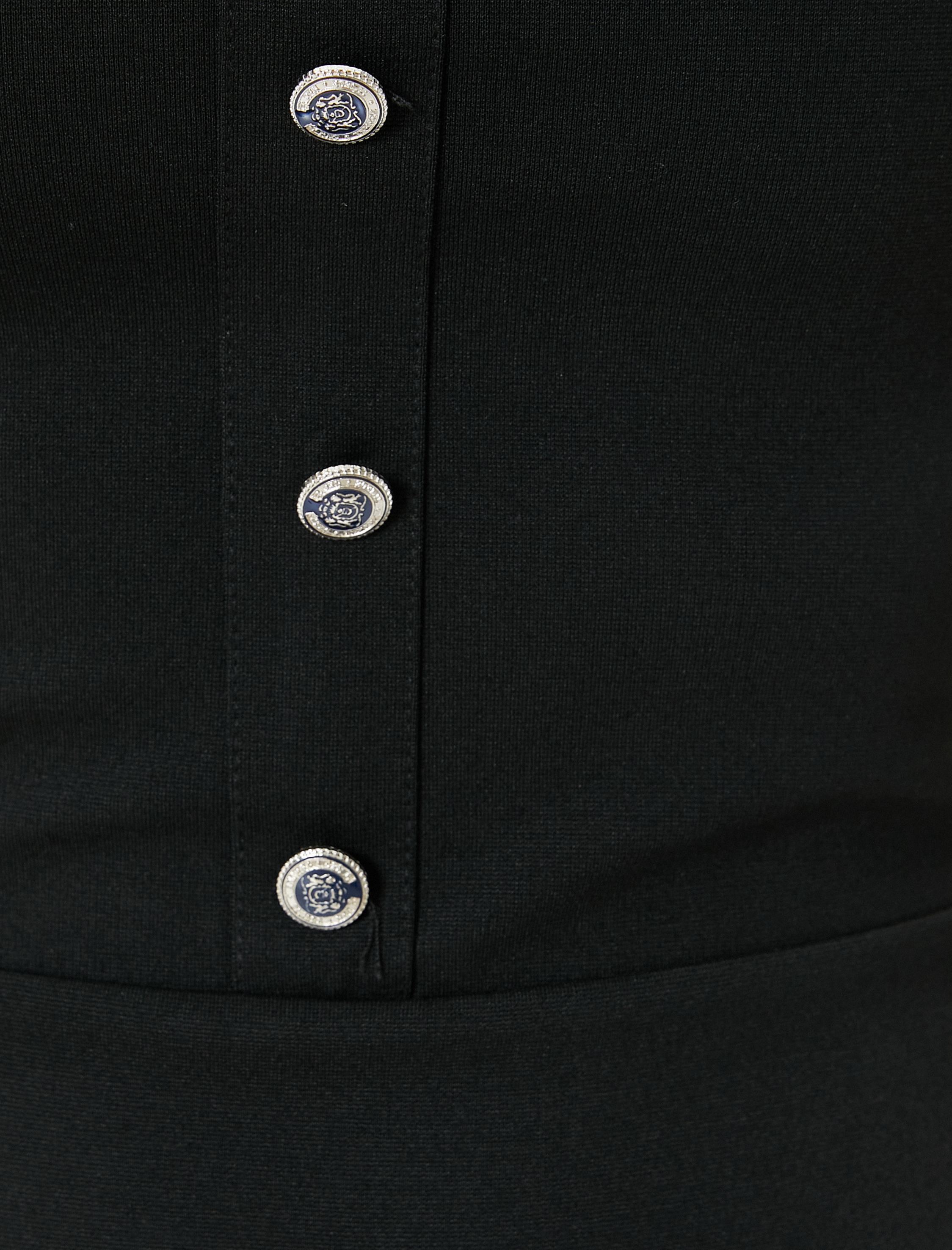   Mini Viskon Elbise Kalın Askılı Düğmeli Kare Yaka