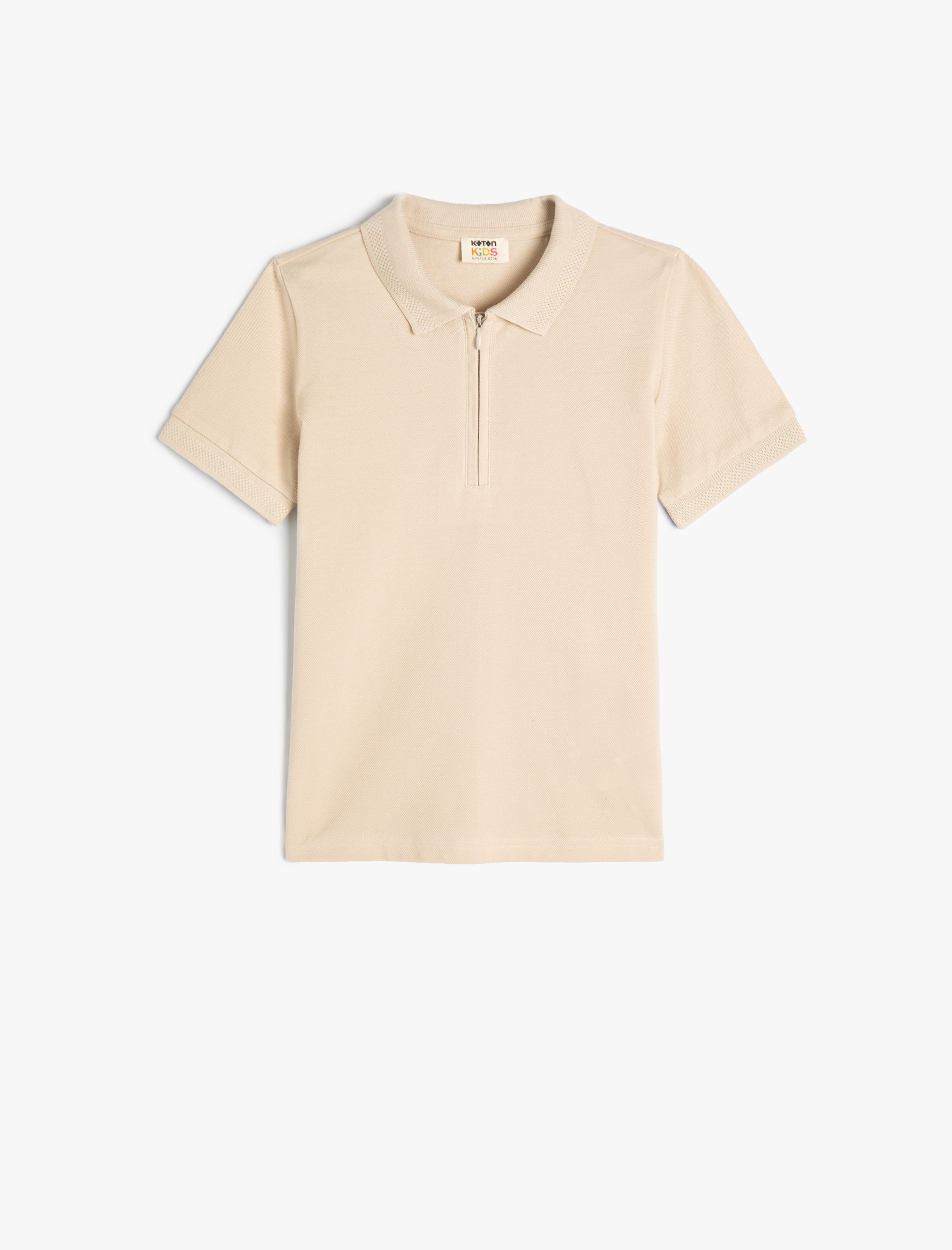  Erkek Çocuk Basic Polo Yaka Tişört Kısa Kollu Düğme Detaylı