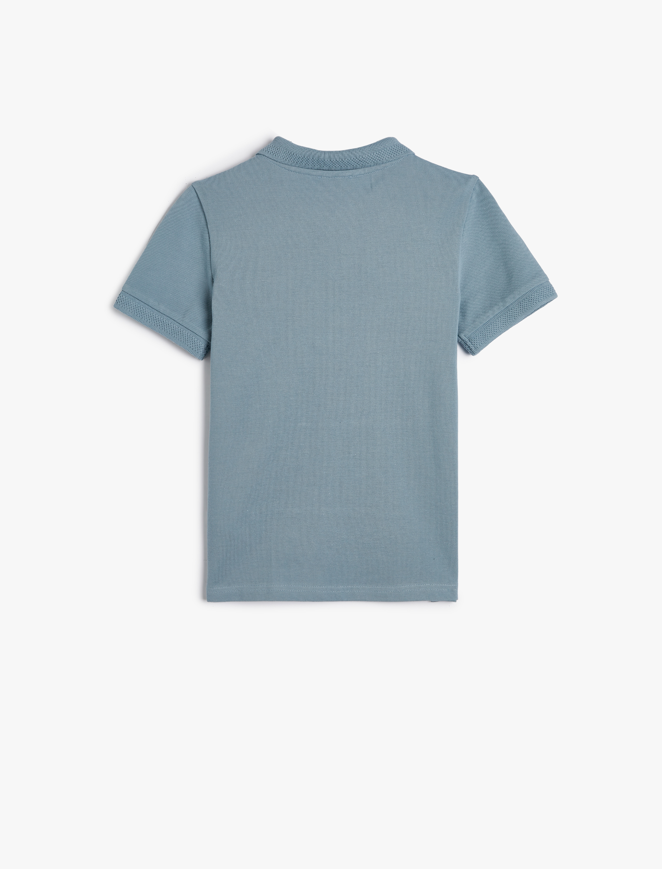  Erkek Çocuk Basic Polo Yaka Tişört Kısa Kollu Düğme Detaylı