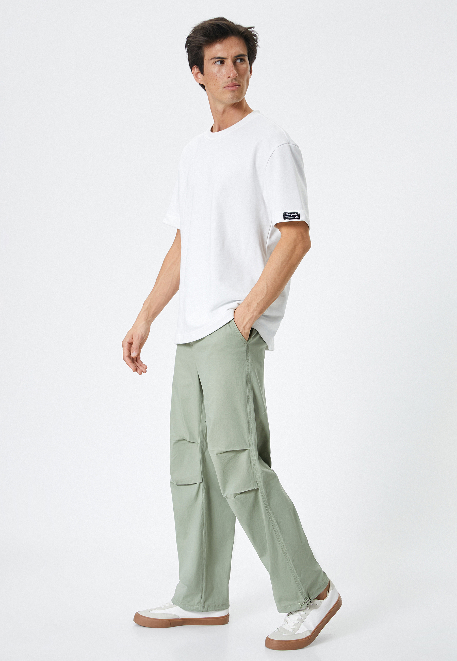   Oversize Paraşüt Pantolon Kargo Cep Detaylı