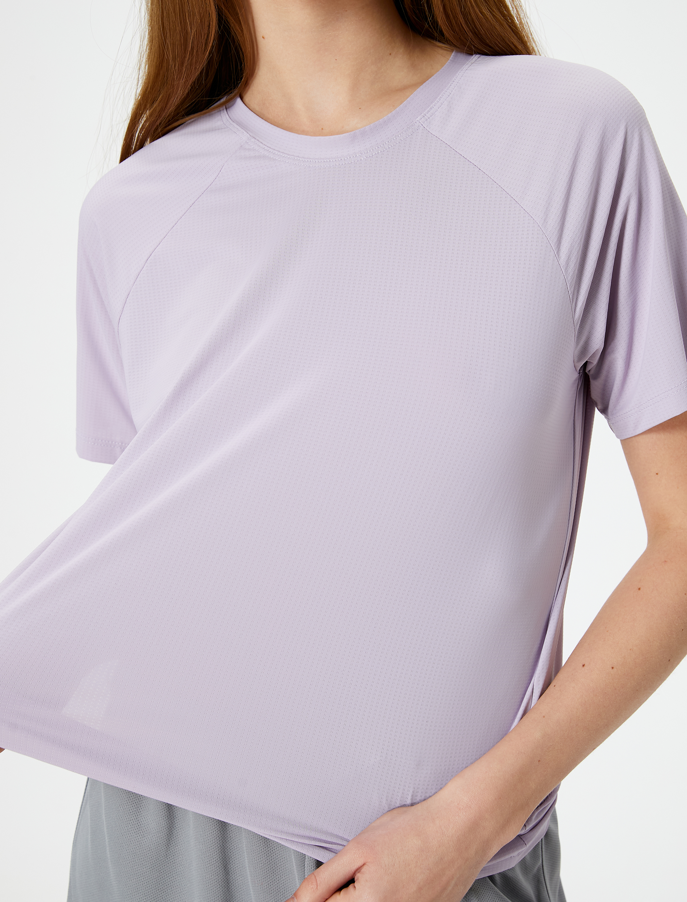   Basic Spor Tişört Esnek Nefes Alabilir Kumaş