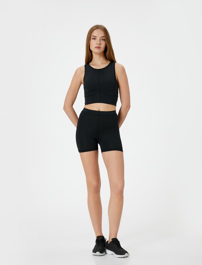  Arkası Pencere Detaylı Sporcu Sütyeni Slim Fit