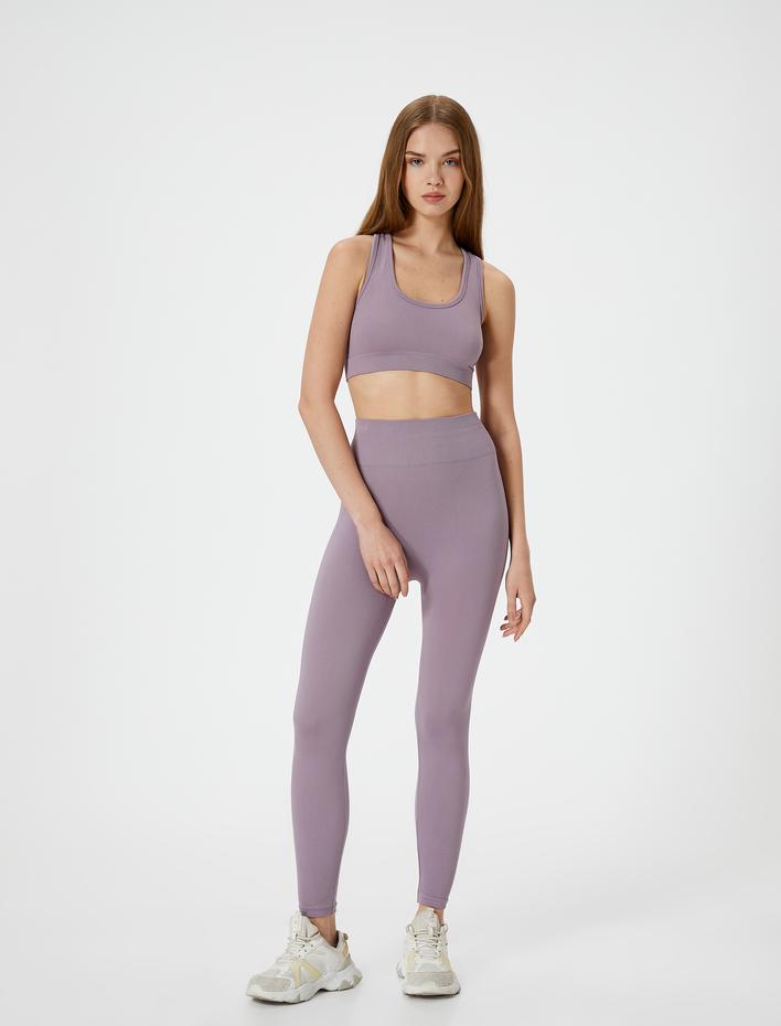  Dokuma Fitilli Sporcu Sütyeni Dikişsiz Kapsız Slim Fit