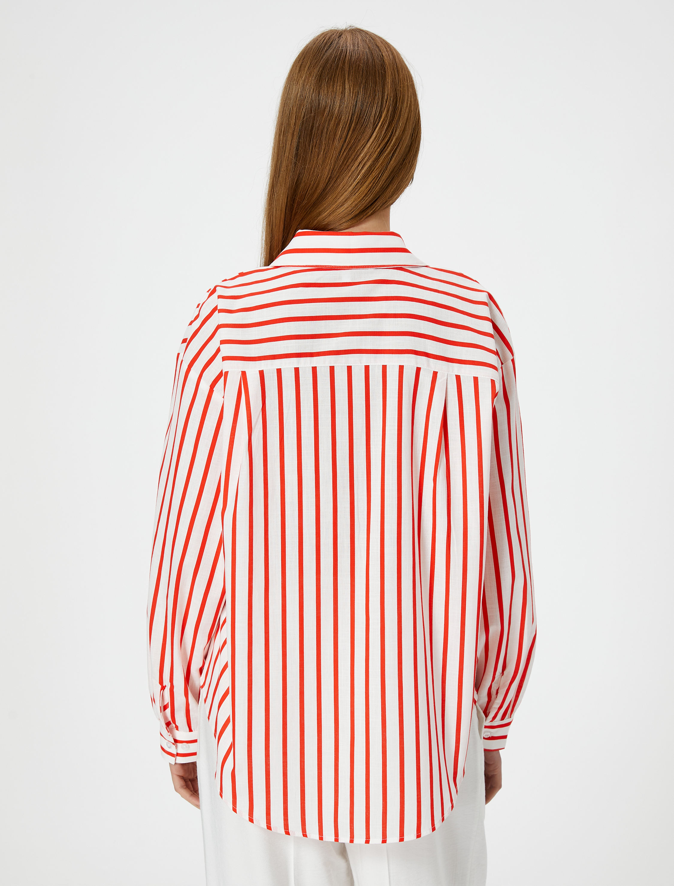   Oversize Gömlek Uzun Kollu Klasik Yaka