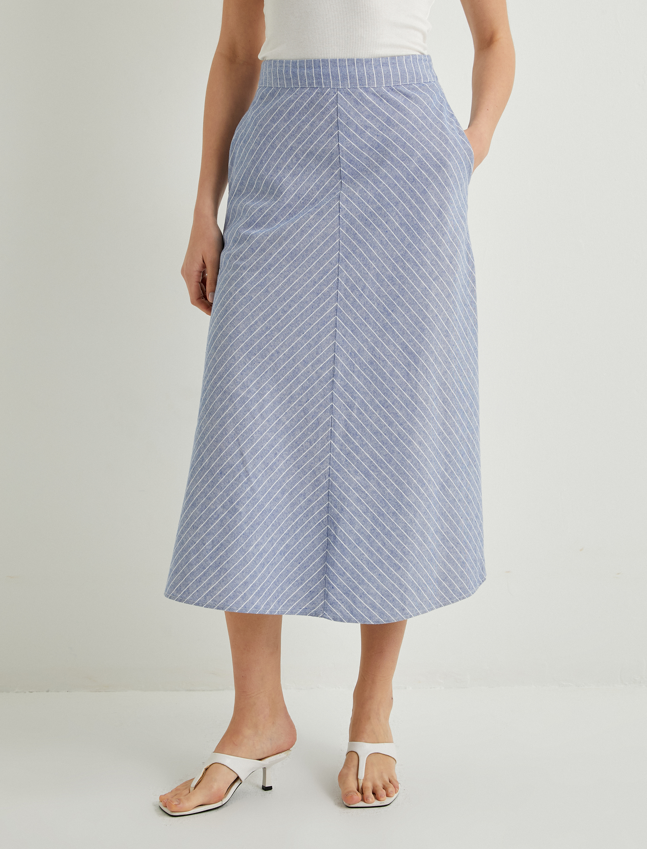   A Kesim Midi Etek Normal Bel