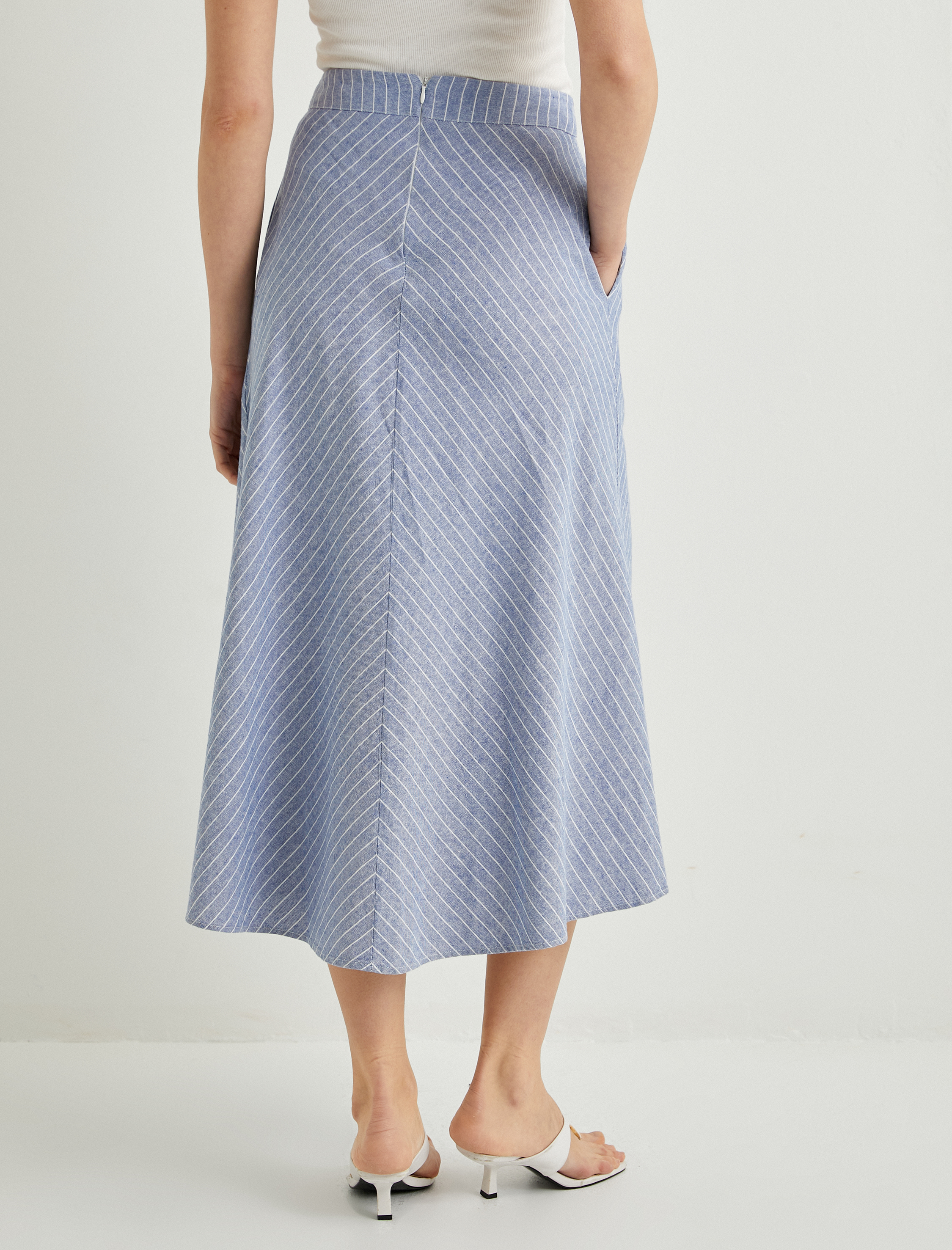   A Kesim Midi Etek Normal Bel