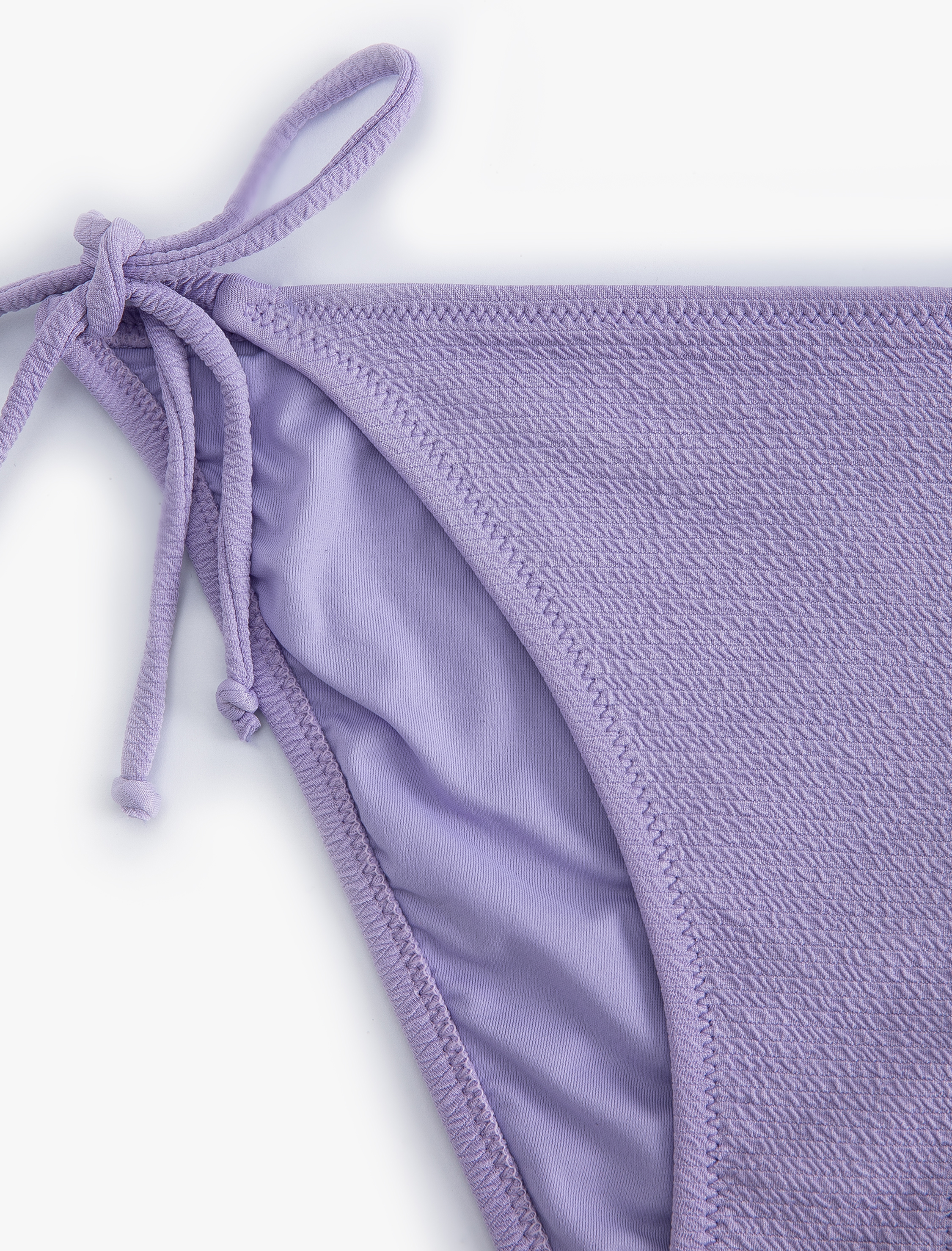   İpli Bikini Altı Yanları Bağlamalı Dokulu Normal Bel