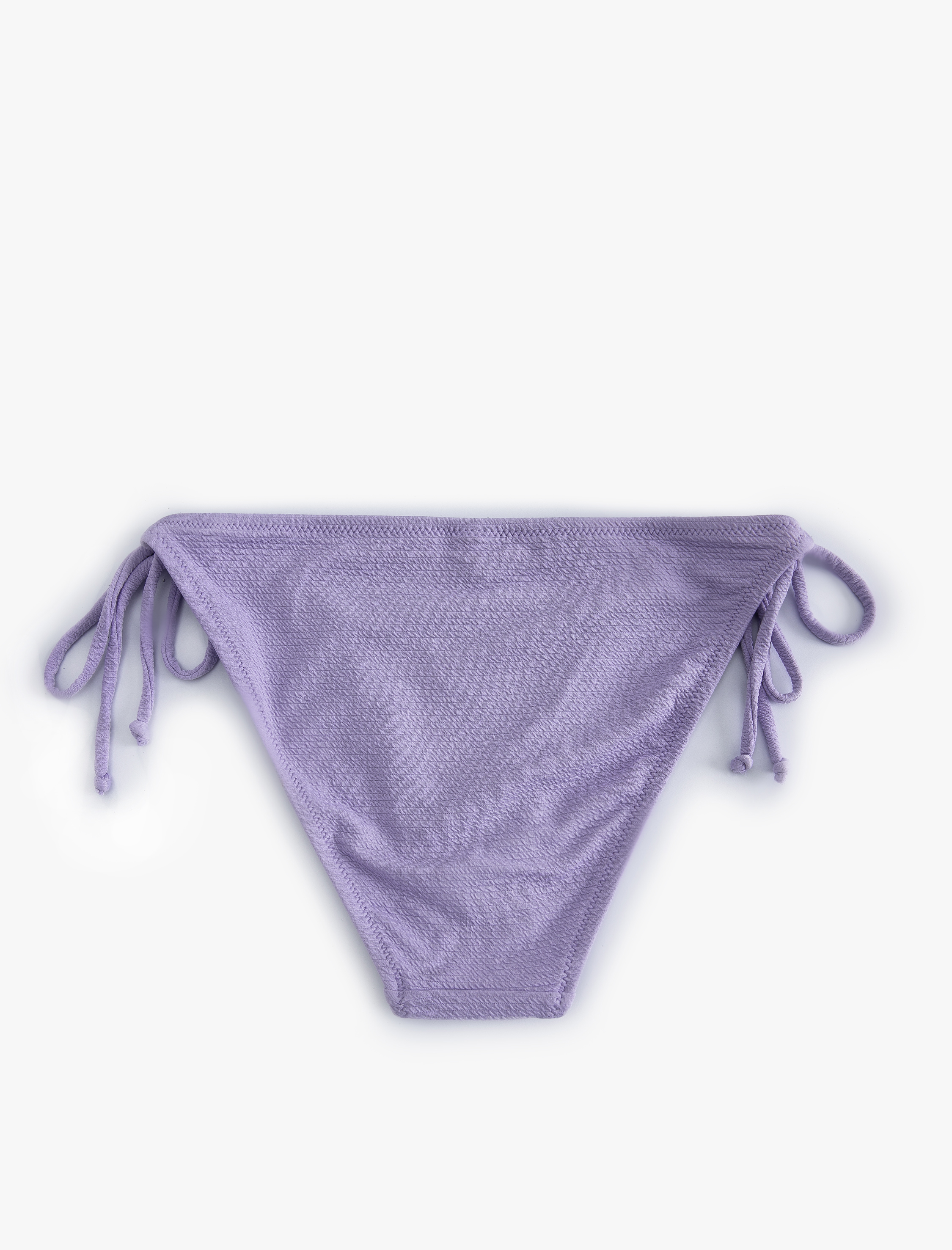   İpli Bikini Altı Yanları Bağlamalı Dokulu Normal Bel