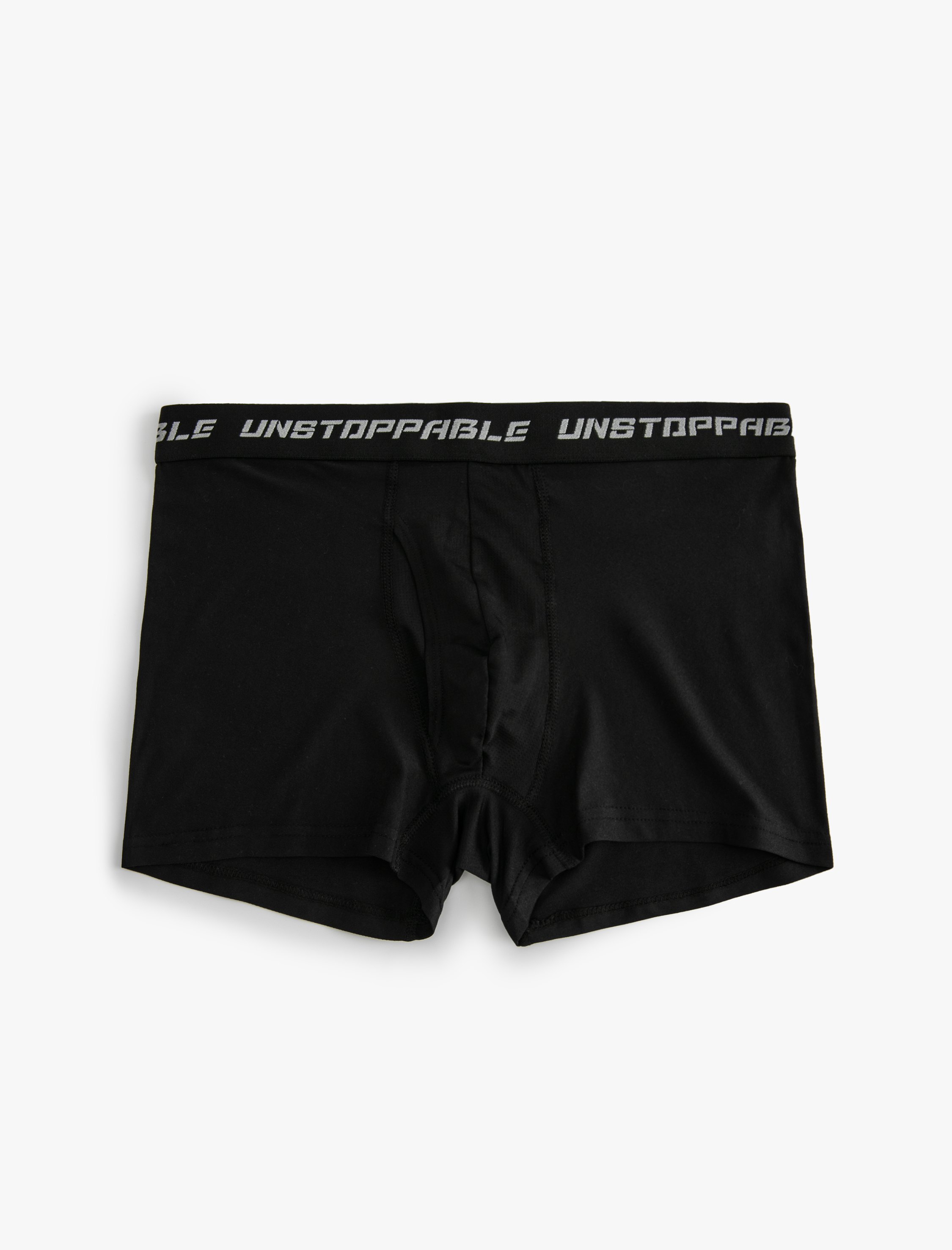   Slogan Baskılı Bel Detaylı Boxer