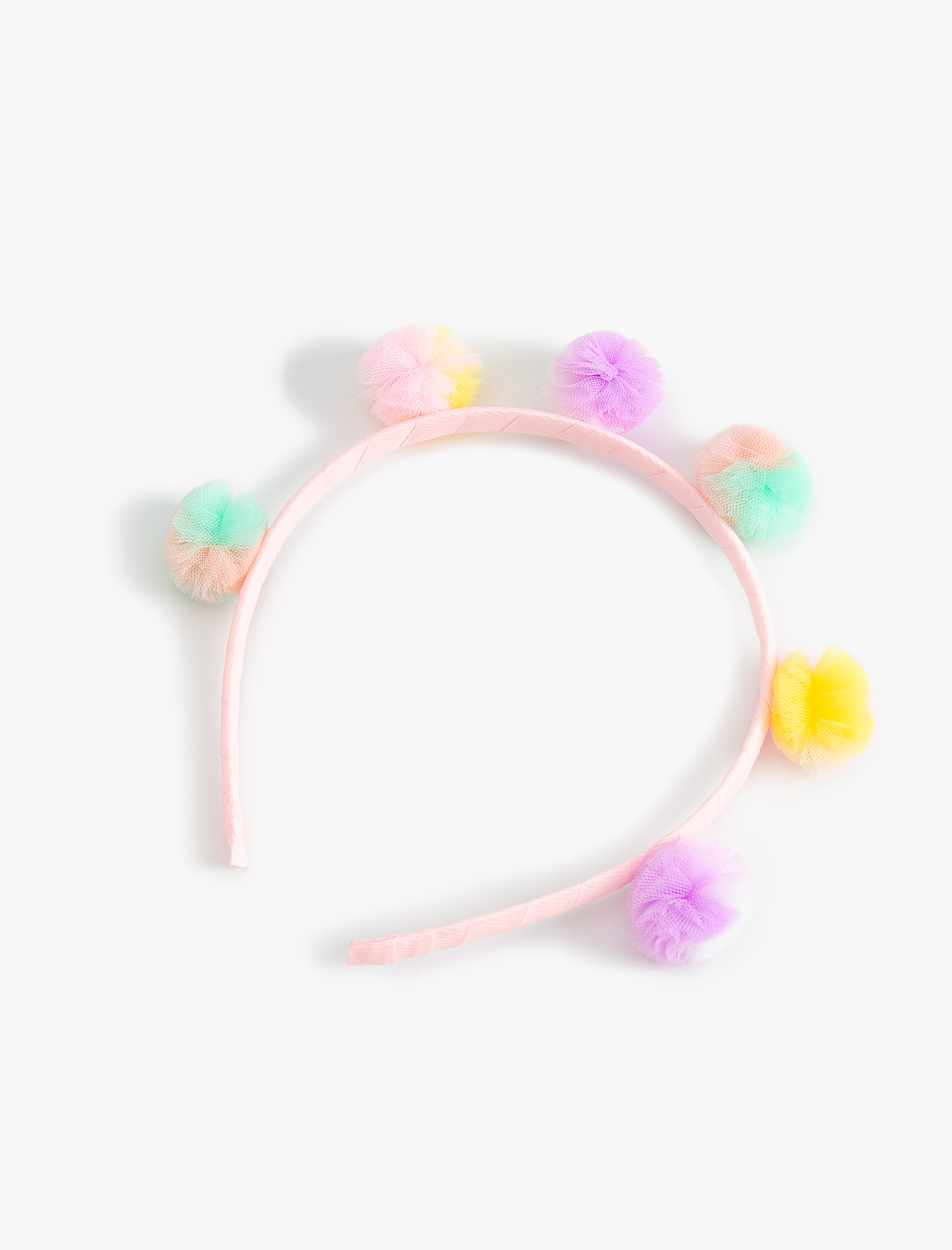 Kız Çocuk Renkli Ponponlu Taç