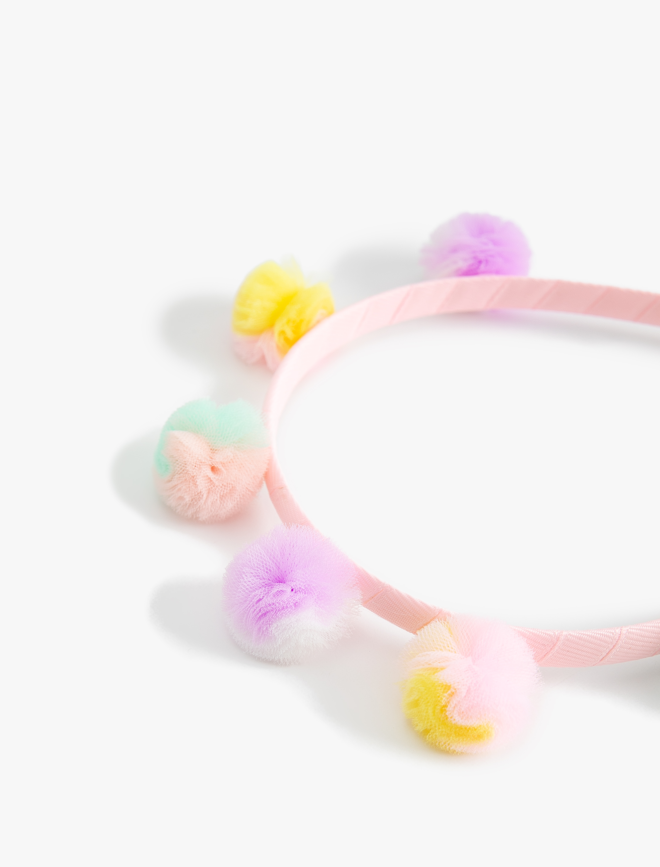 Kız Çocuk Renkli Ponponlu Taç