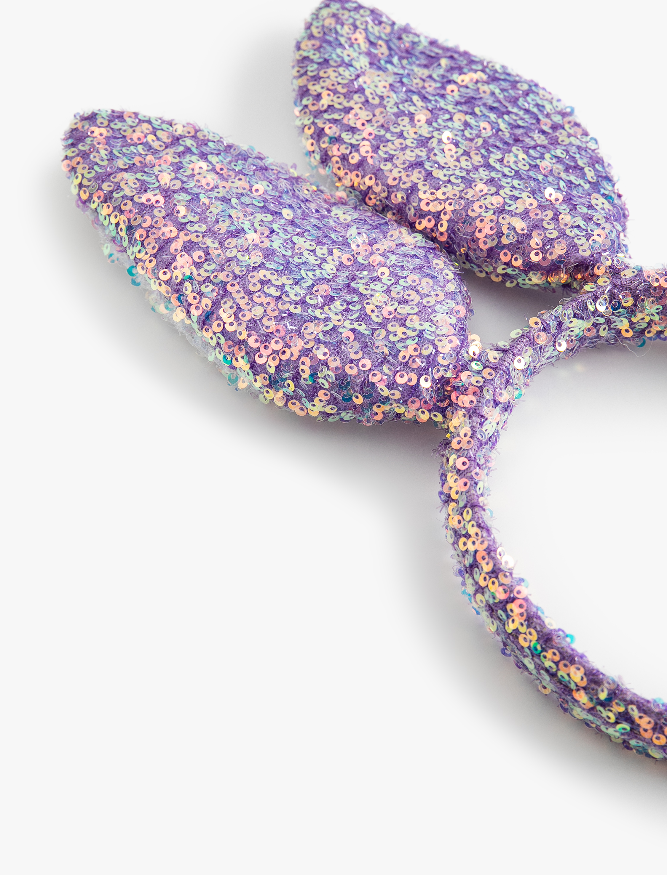  Kız Çocuk Pullu Payetli Kulak Aplikeli Taç