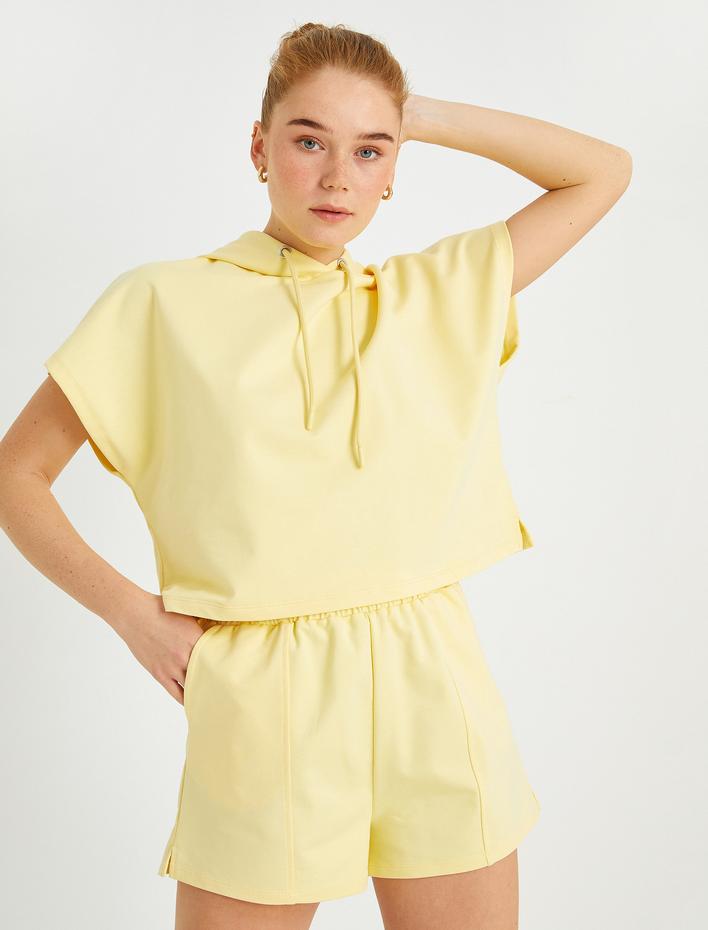  Cepli Mini Şort Beli Lastikli