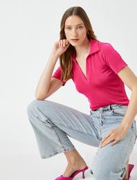 Polo Yaka Tişört Kısa Kollu