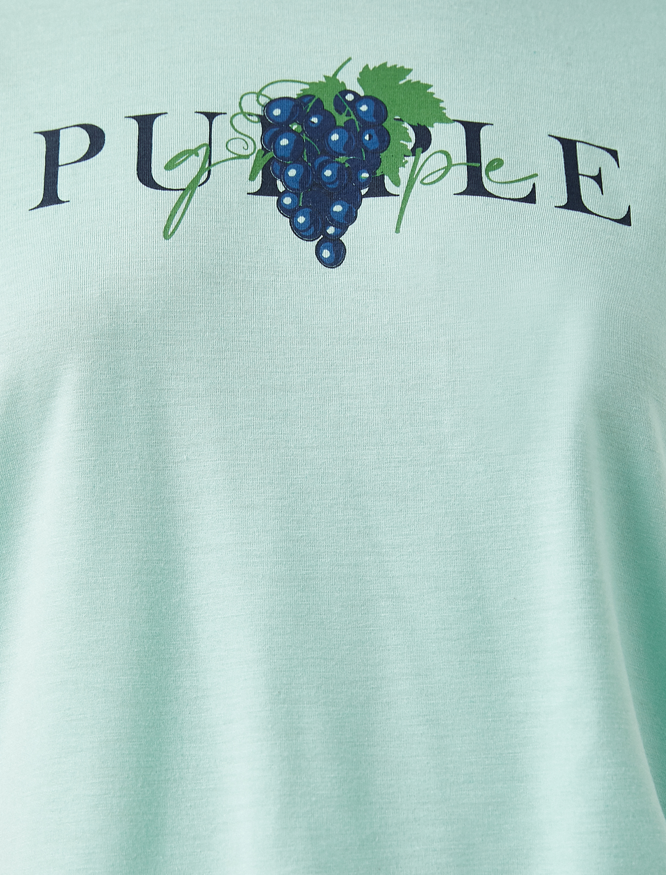   Baskılı Tişört Bisiklet Yaka Kısa Kollu