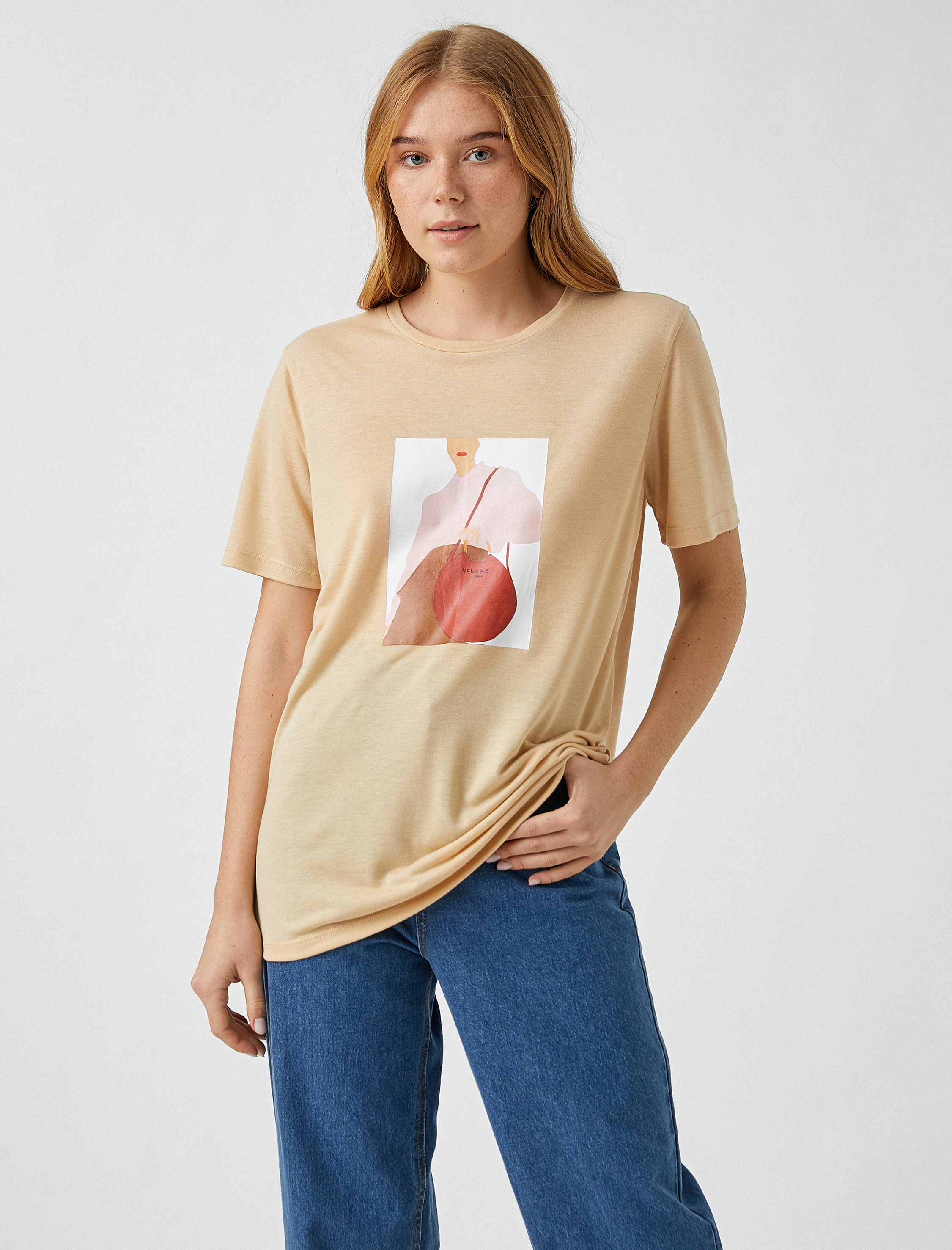   Baskılı Kısa Kollu Tişört