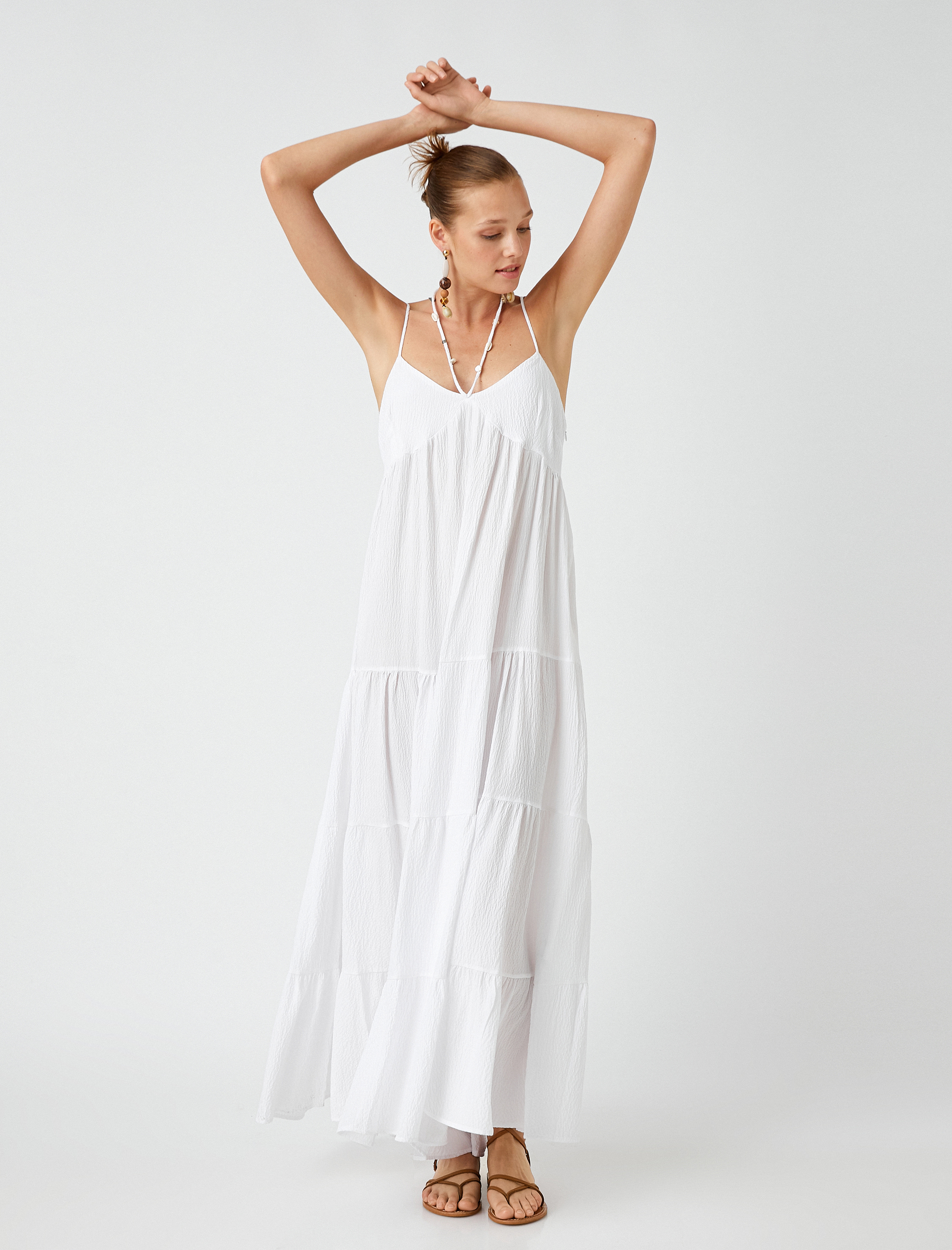   Koton X Şahika Ercümen - Askı Detaylı Uzun Elbise