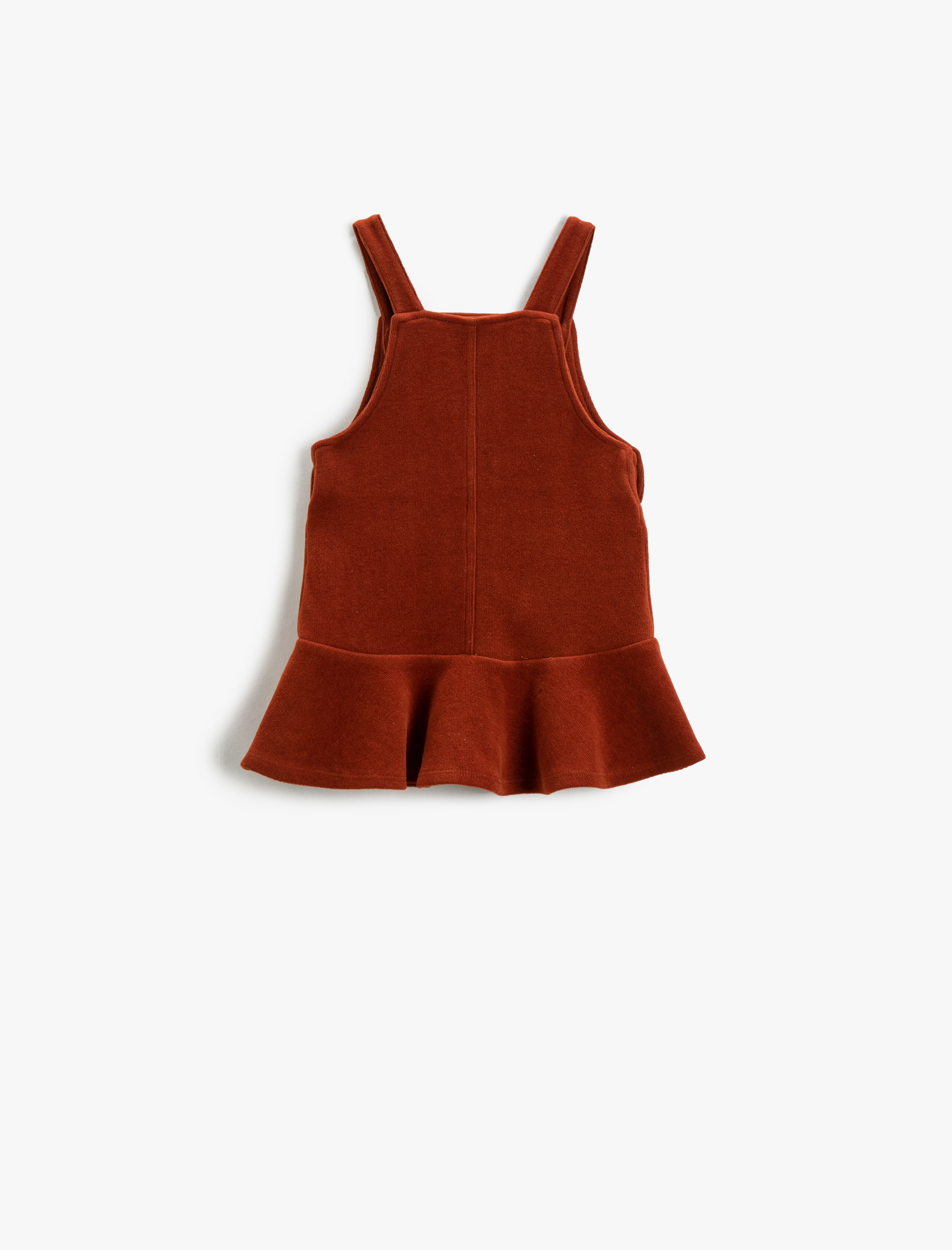  Kız Bebek Kadife Salopet Elbise Cep Detaylı