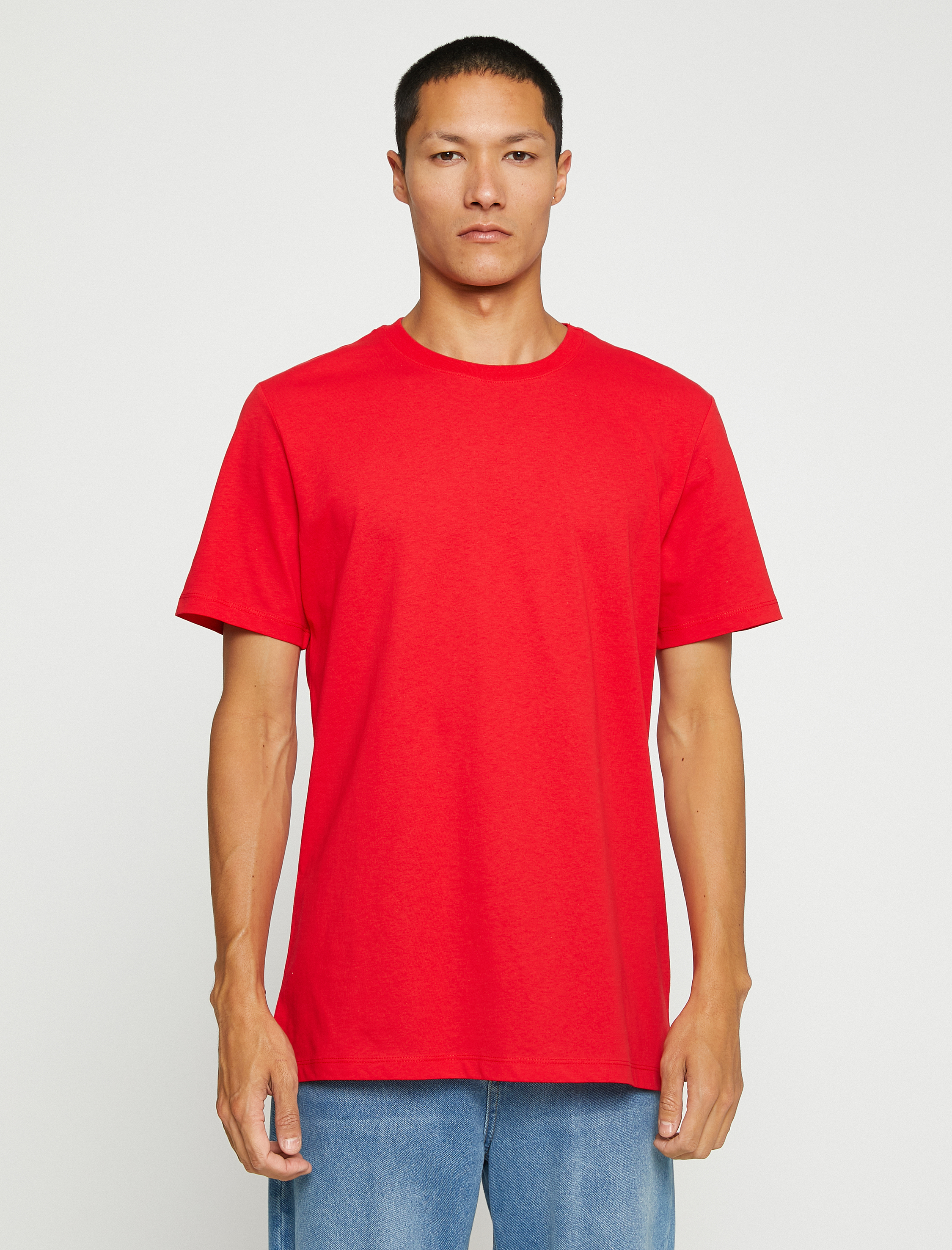   Basic Tişört Slim Fit Bisiklet Yaka Kısa Kollu Pamuklu