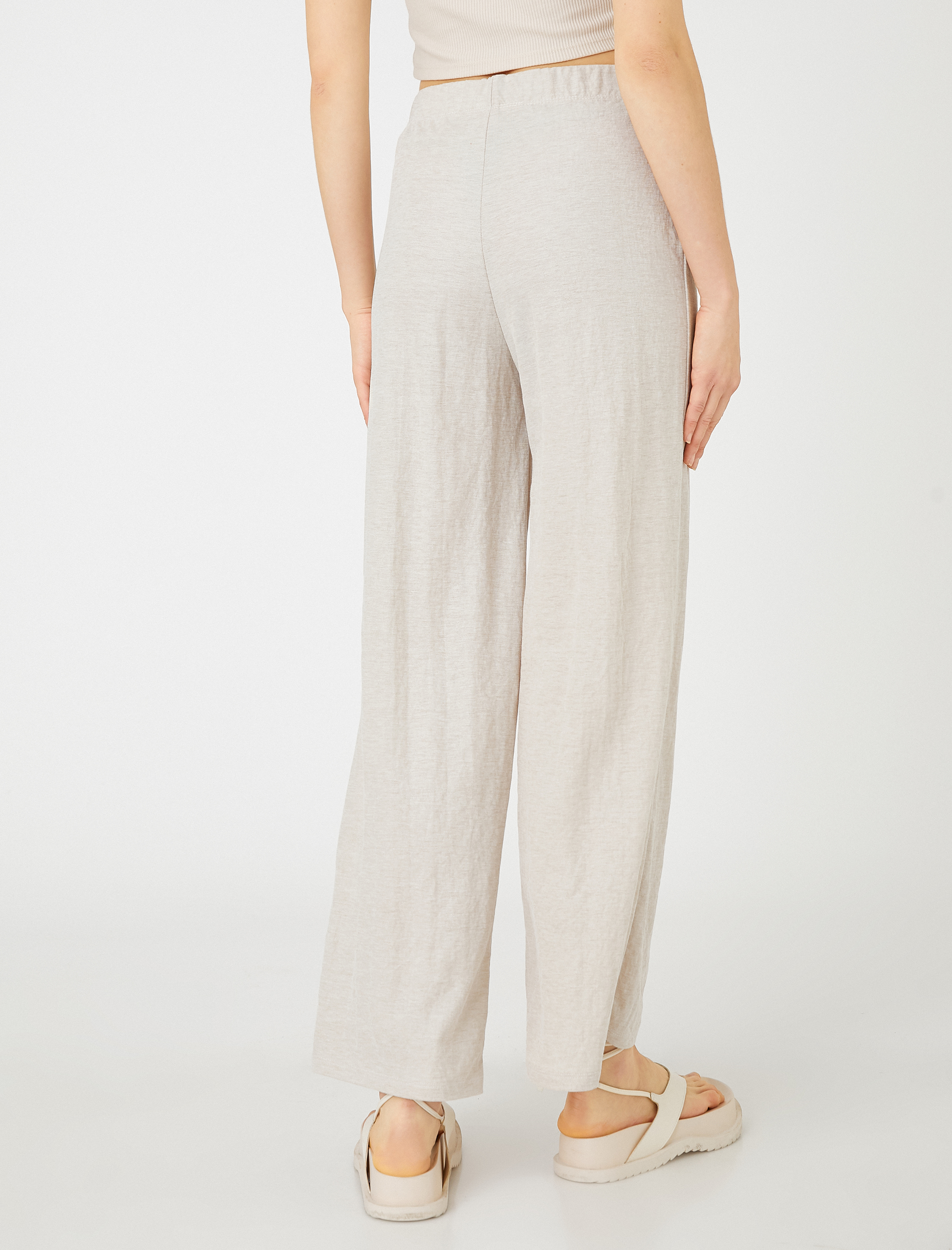   Bol Paça Pantolon Rahat Kesim Beli Lastikli