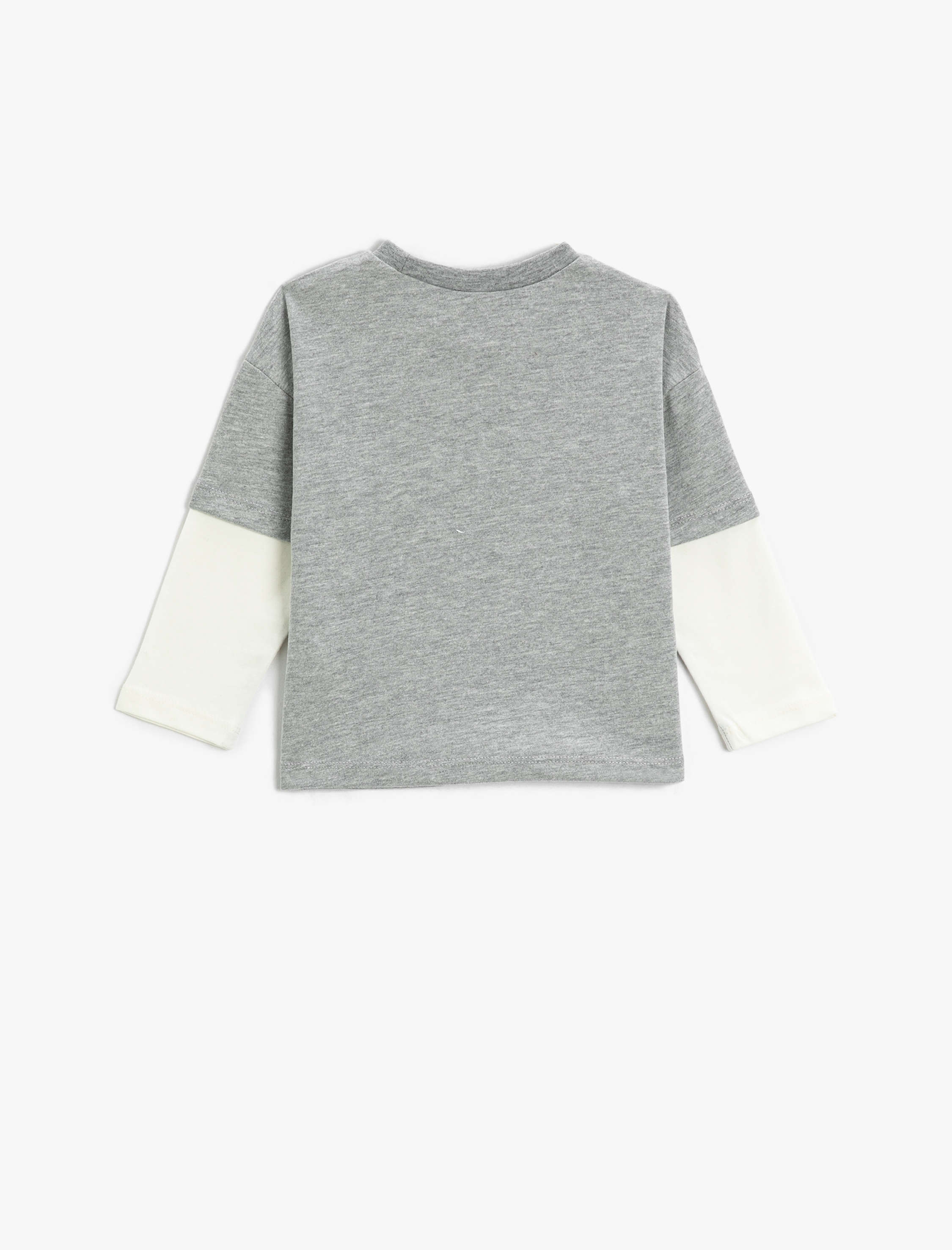 Erkek Bebek Yılbaşı Temalı Uzun Çıkma Kollu Tişört Pul Payet İşlemeli Bisiklet Yaka