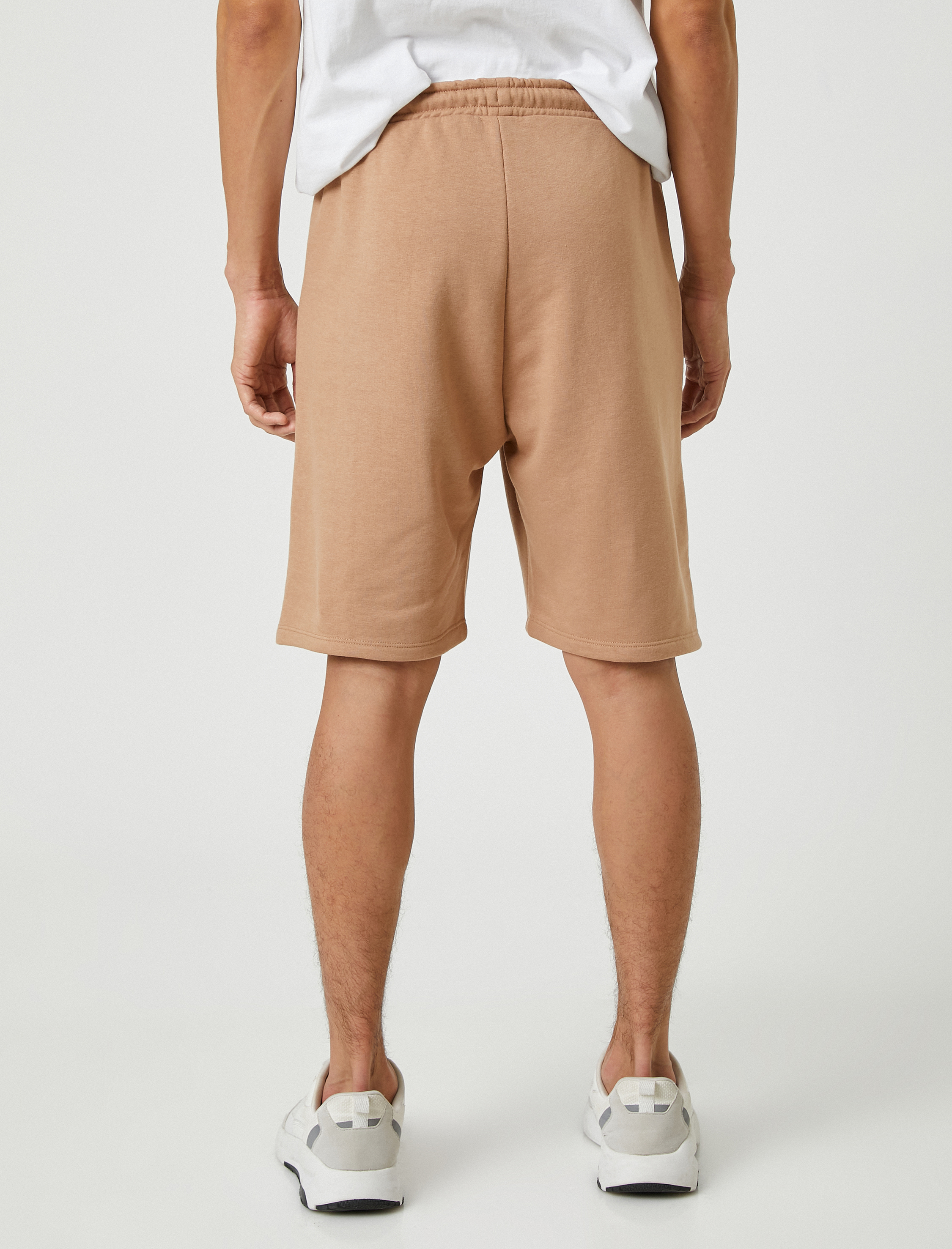   Basic Şort Beli Bağcıklı Slogan Etiket Baskılı Cepli