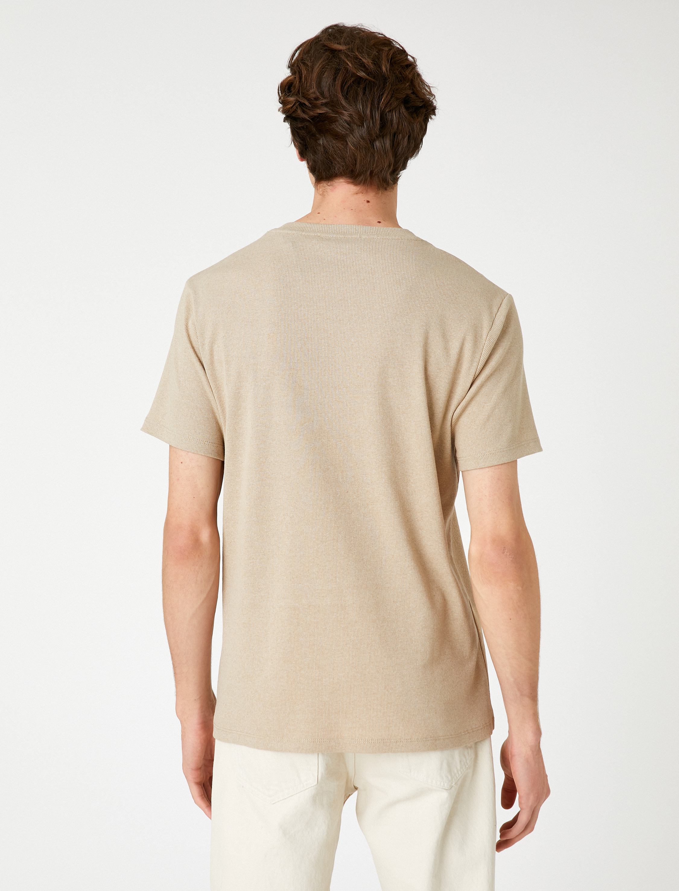   Basic Kaşkorse Tişört Bisiklet Yaka Kısa Kollu