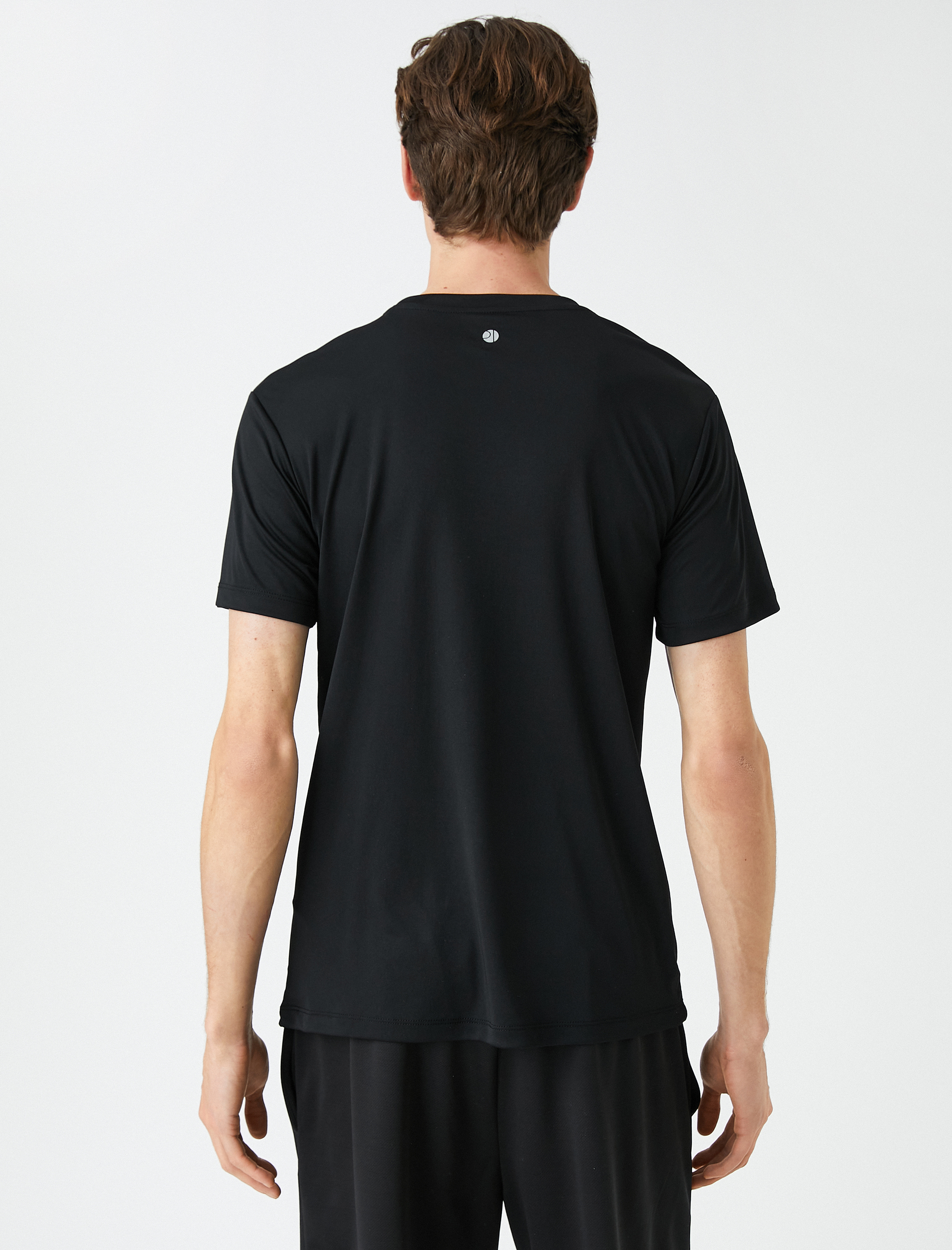   Spor Tişört Slogan Baskılı Bisiklet Yaka Kısa Kollu