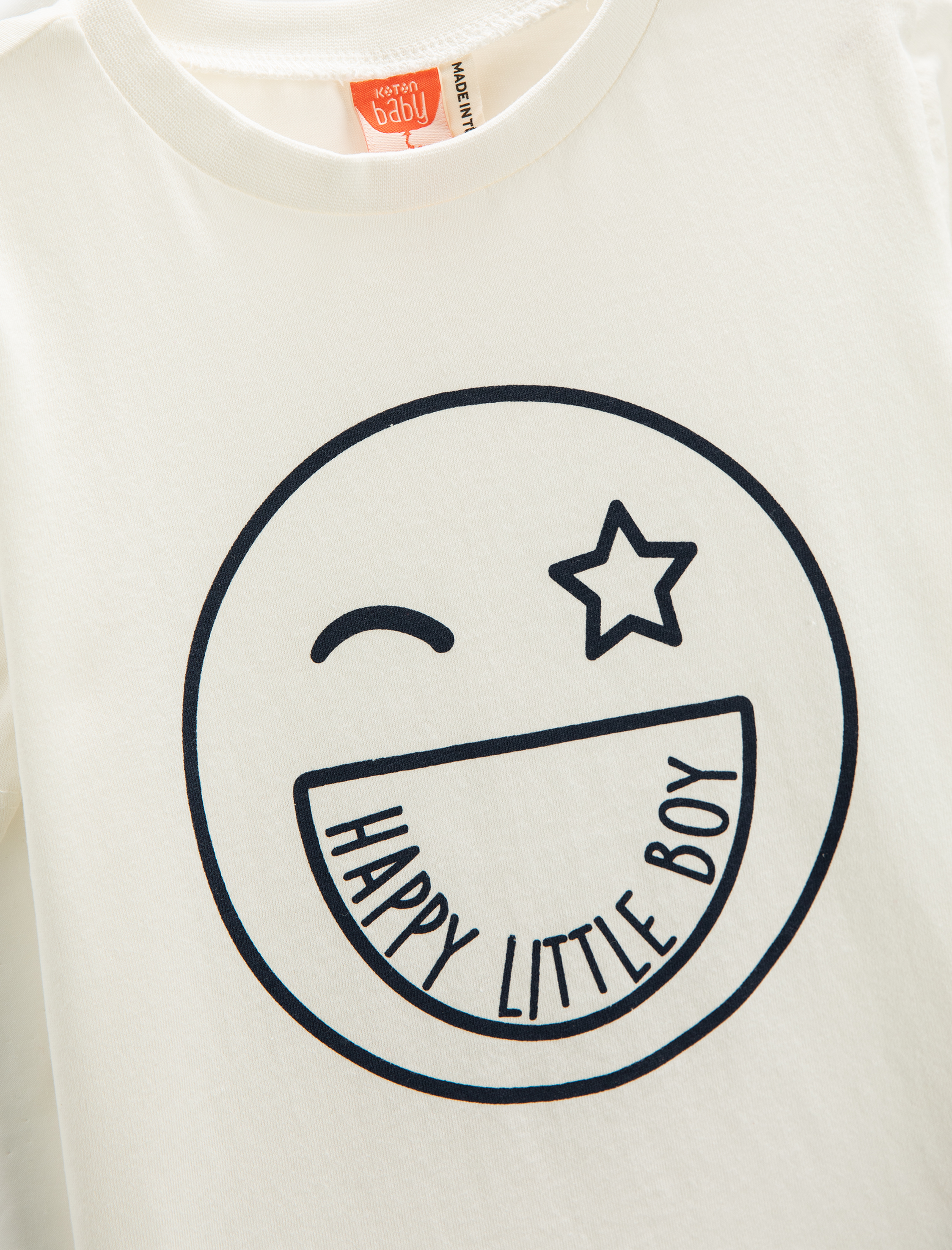  Erkek Bebek Kısa Kollu Bisiklet Yaka Tişört Baskılı