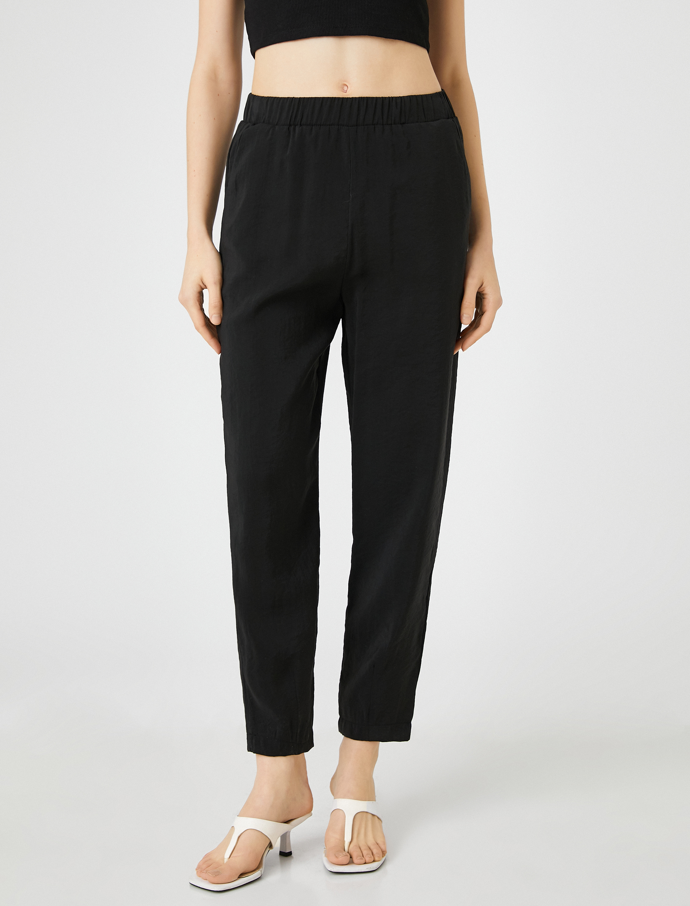   Beli Lastikli Cepli Pantolon Modal Karışımlı