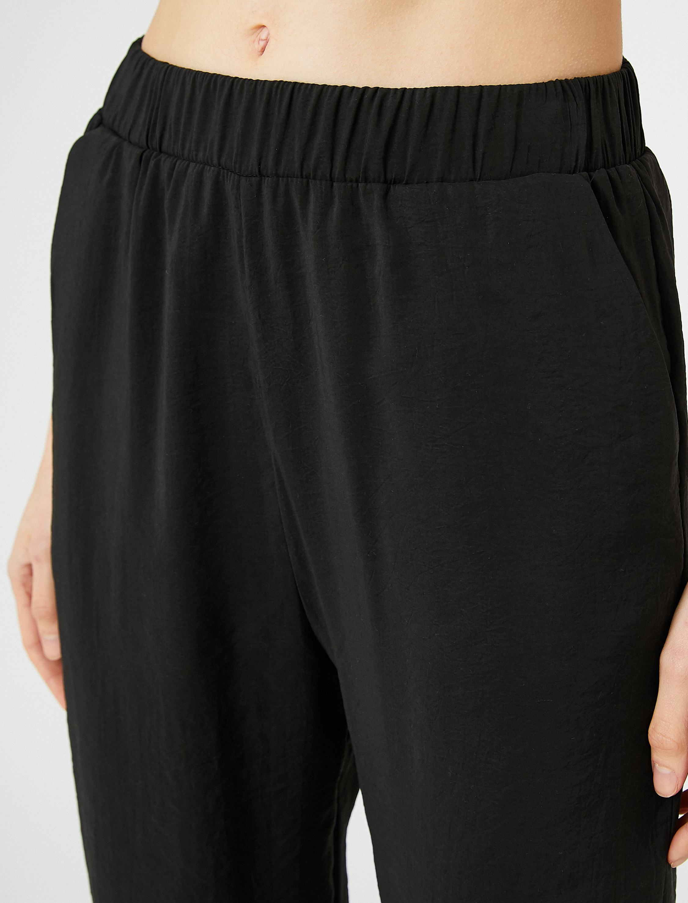   Beli Lastikli Cepli Pantolon Modal Karışımlı