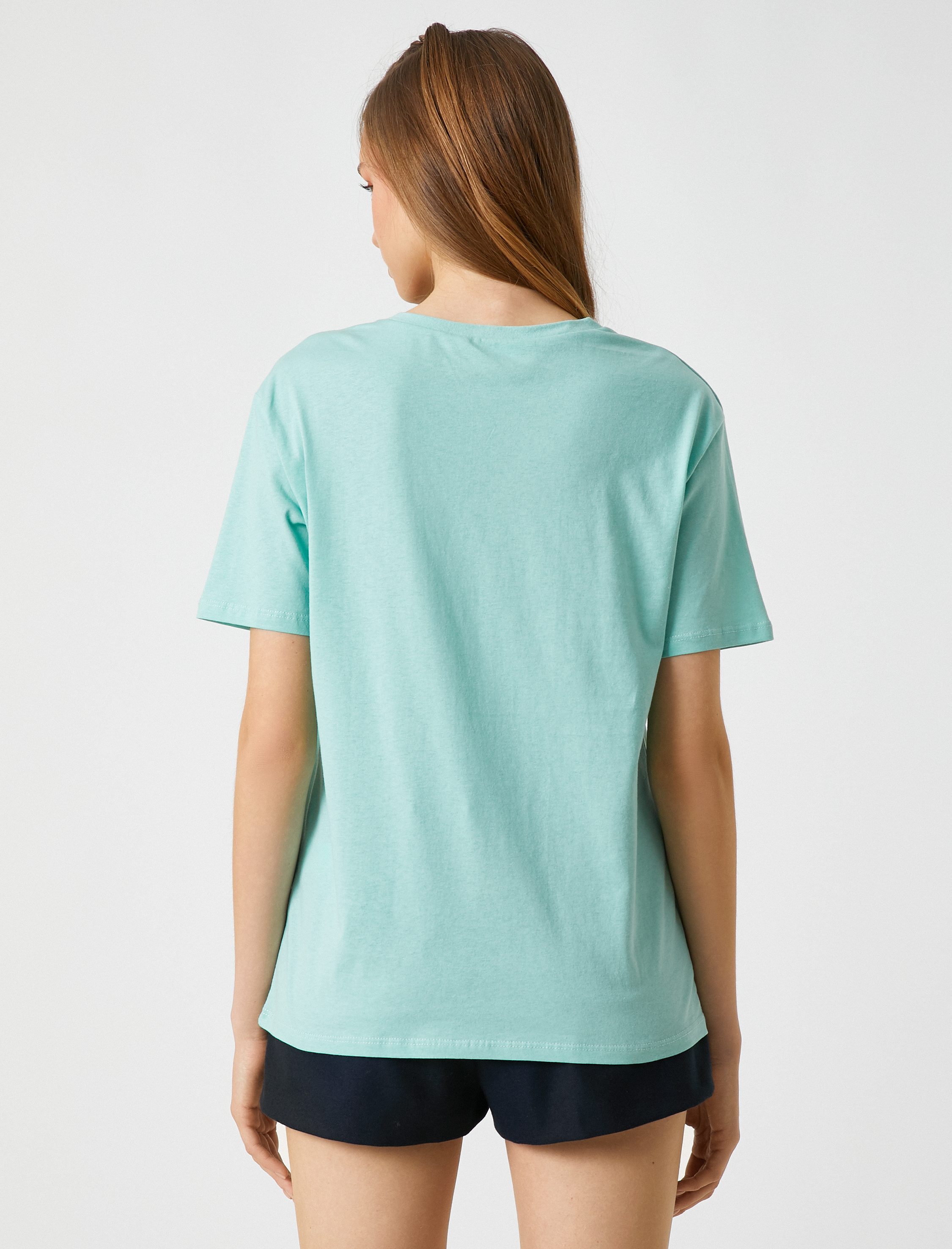   Brooklyn Baskılı Tişört Kısa Kollu Bisiklet Yaka